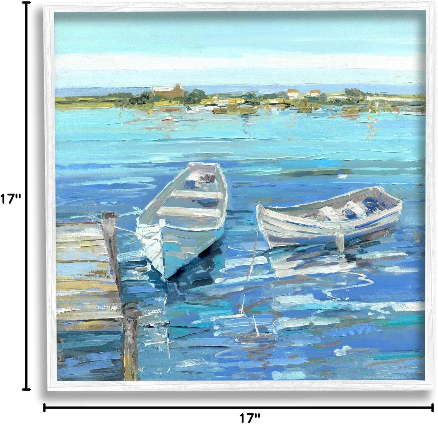 Stupell Industries " Serene Rowboats Ocean Dock " by Sally Swatland Painting Print