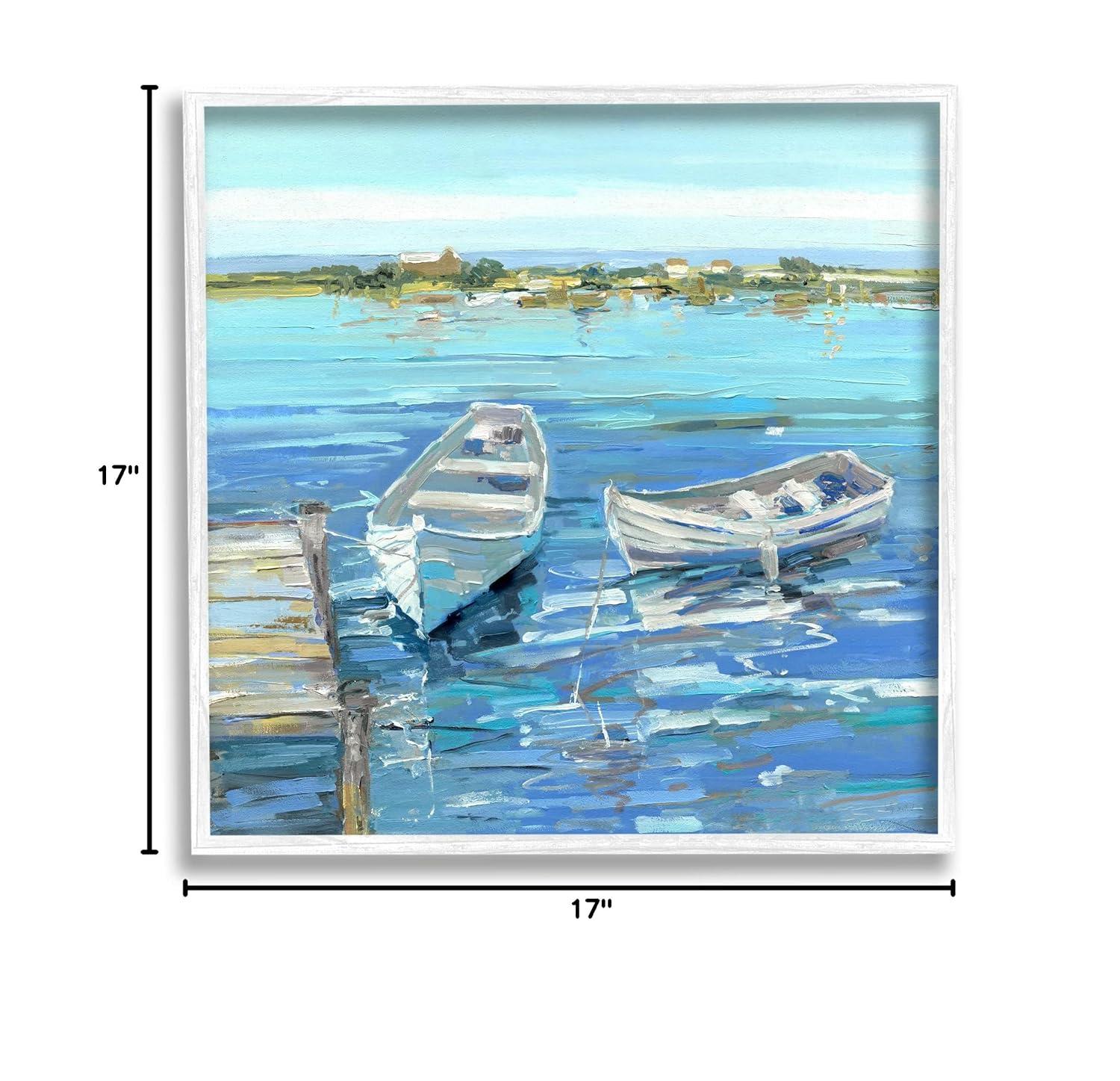 Stupell Industries " Serene Rowboats Ocean Dock " by Sally Swatland Painting Print