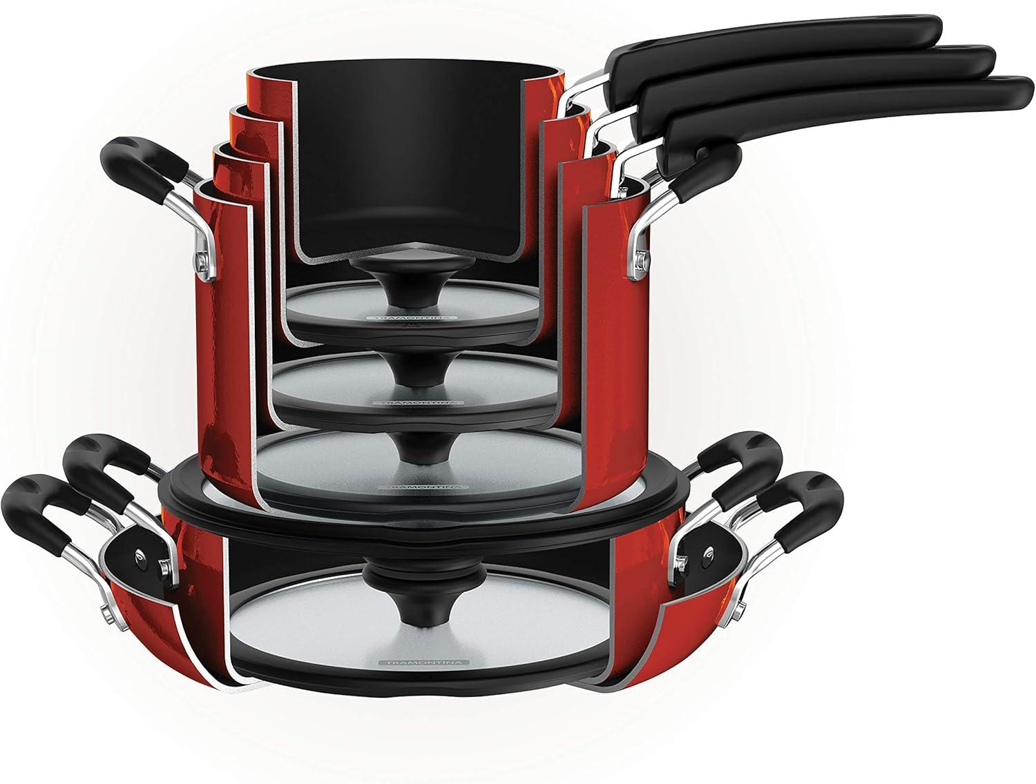 Tramontina Tramontina Aluminum Non Stick 11 Pc Nesting Cookware Set