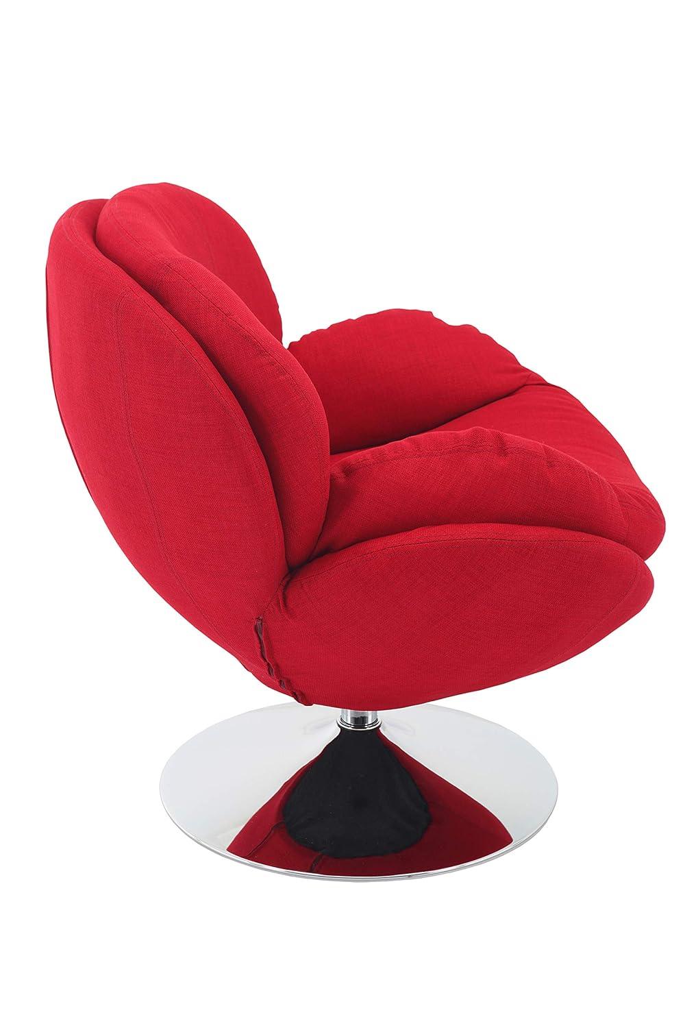 Mac Motion Comfort Chair Scoop Leisure Accent Chair in Red