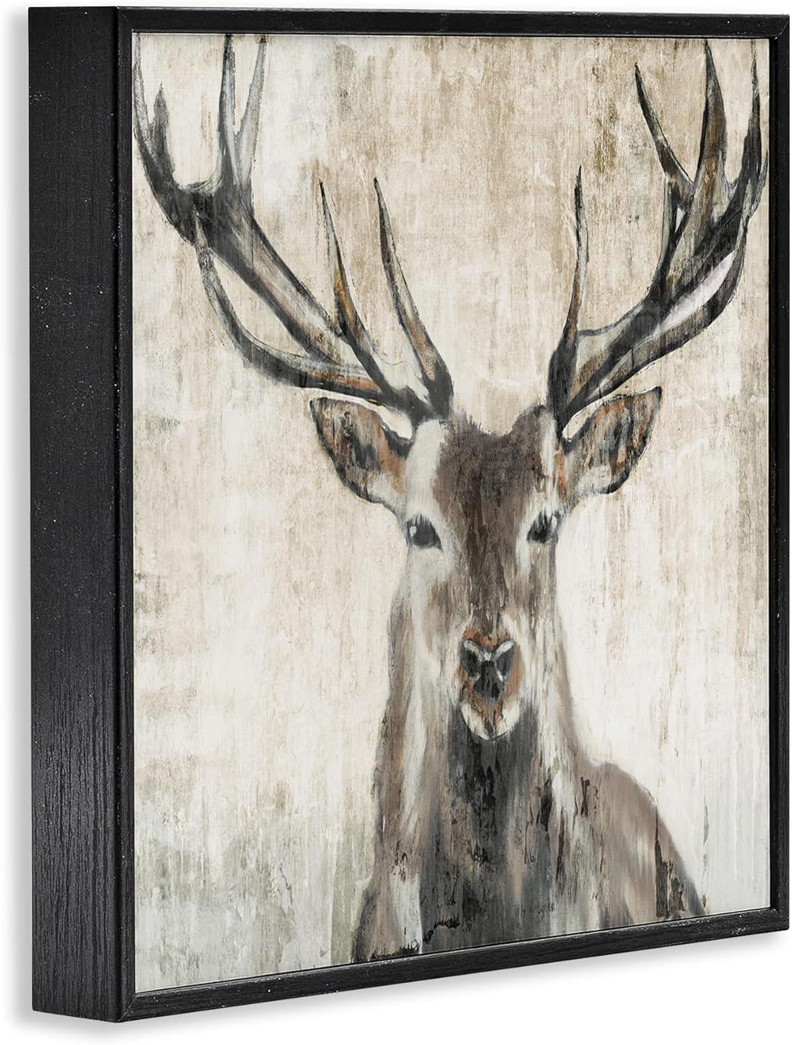 " Rustic Deer Elk Wildlife Portrait " by Liz Jardine