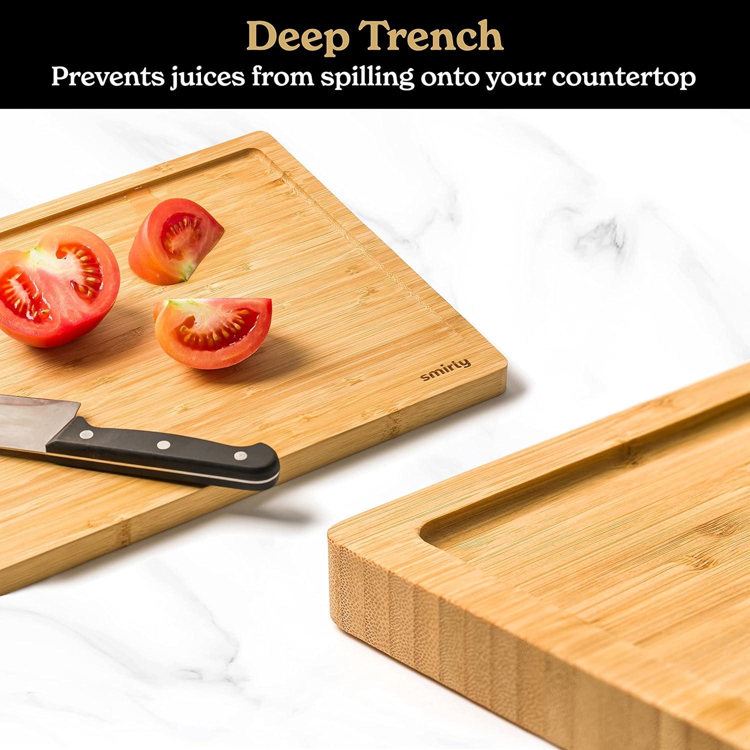 3-Piece Bamboo Cutting Board Set with Holder