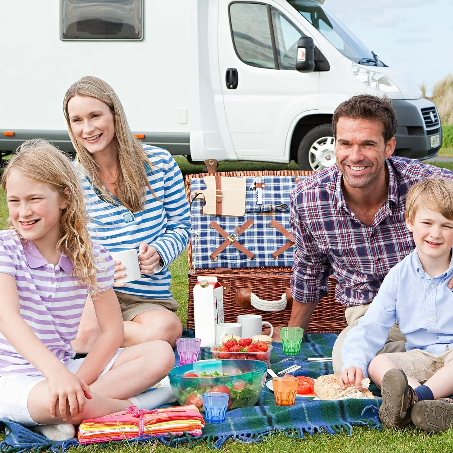 Colored Acrylic Glasses Drinkware, Unbreakable Glasses Drinking Set of 6, Plastic Cups Reusable, Dishwasher Safe, Small Water Tumbler Cups for Kids Picnic Christmas Gift Party Juice Whiskey Wine