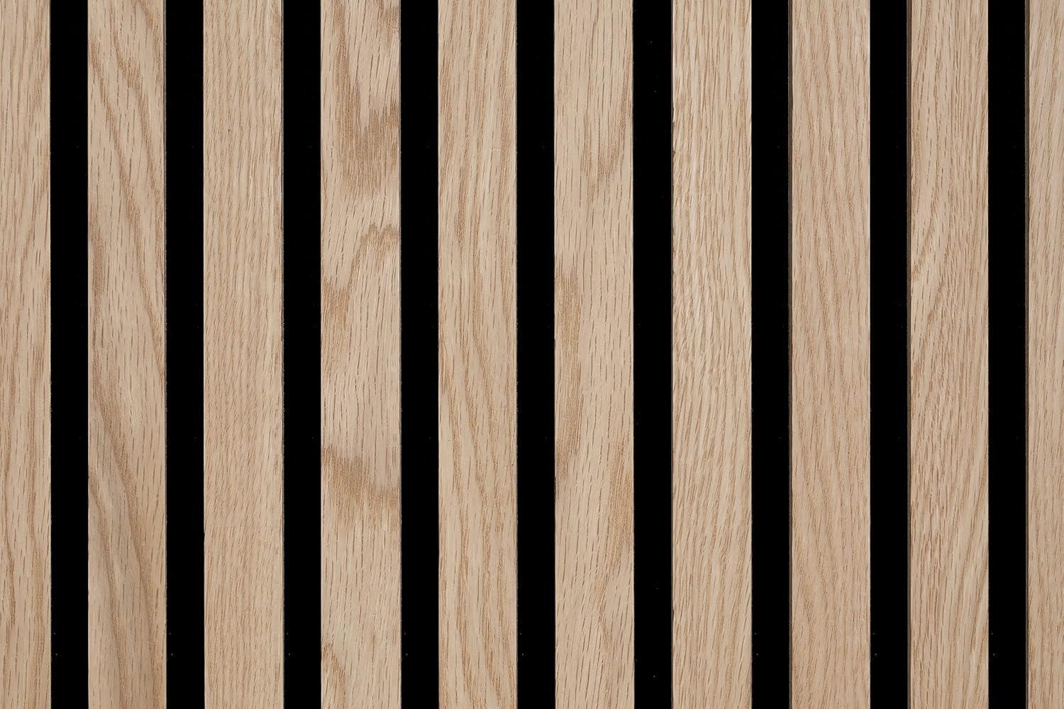 Woody Walls Acoustic Wood Wall Panels for Interior Wall Decor | Set of 2 Seamless Joint Wood Panels for Walls | DIY Wood Slat Wall | 3D Wall Panel Effect for Any Interior Design (Oslo)