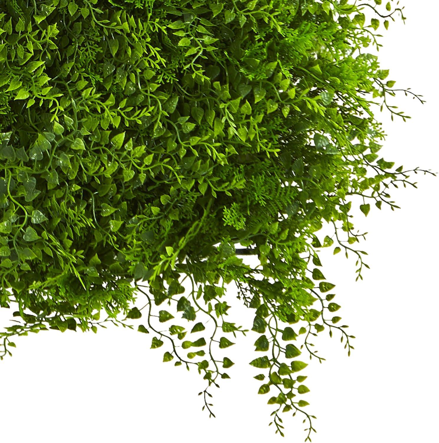 20" X 20" Lush Mediterranean Artificial Fern Wall Panel - Nearly Natural: UV Resistant, Indoor/Outdoor Decor