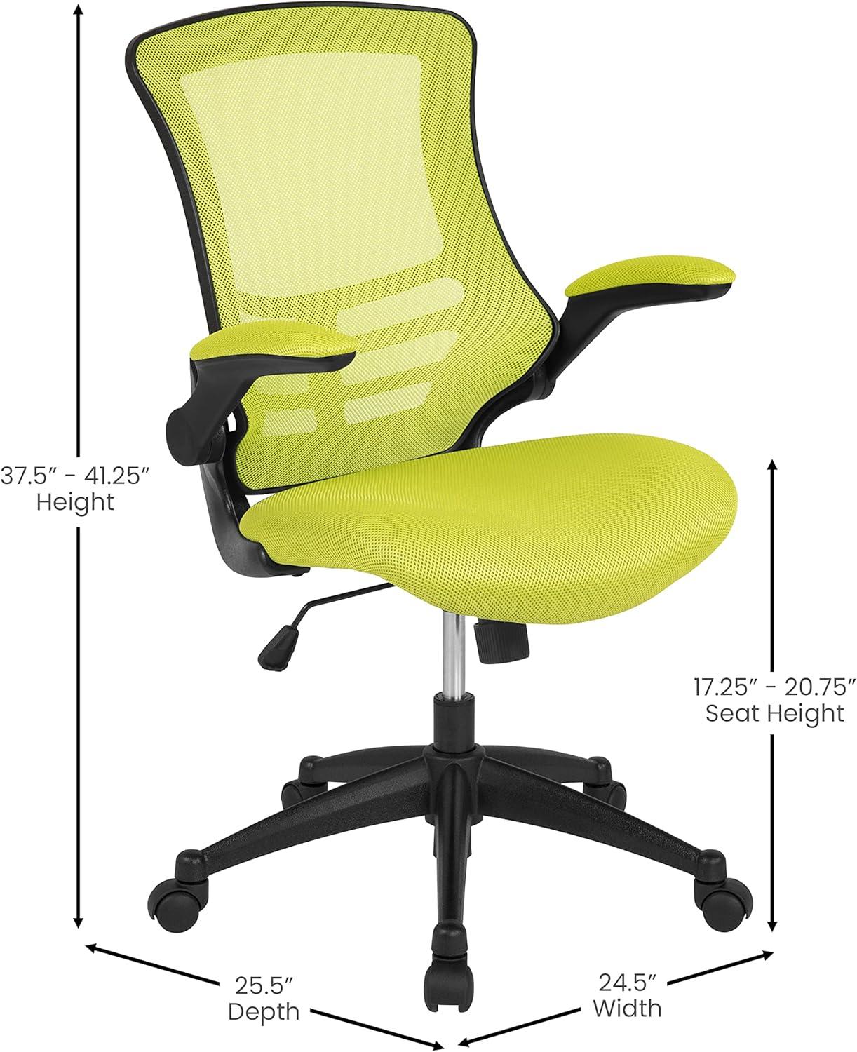 Flash Furniture Mid-Back Mesh Swivel Ergonomic Task Office Chair with Flip-Up Arms