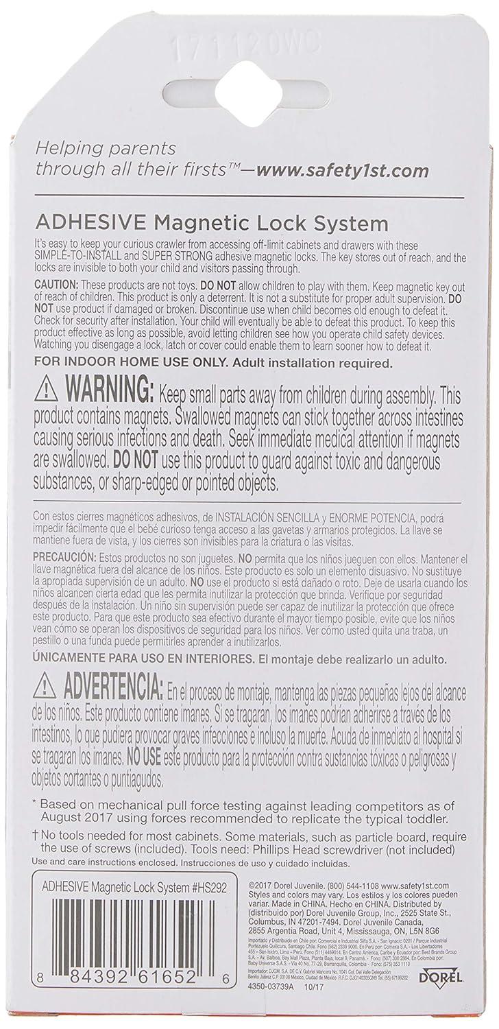 Safety 1st Adhesive Magnetic Lock - 2L/1K