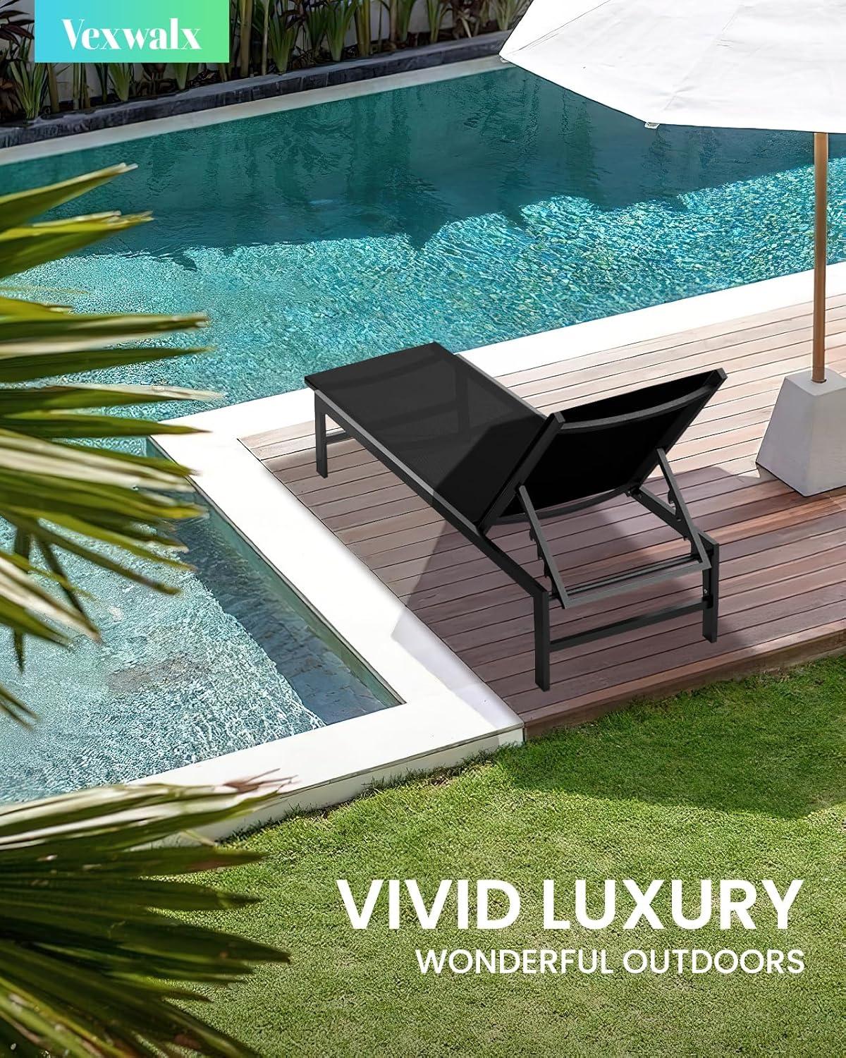 Blevens Outdoor Aluminum Chaise Lounge (Set of 2)
