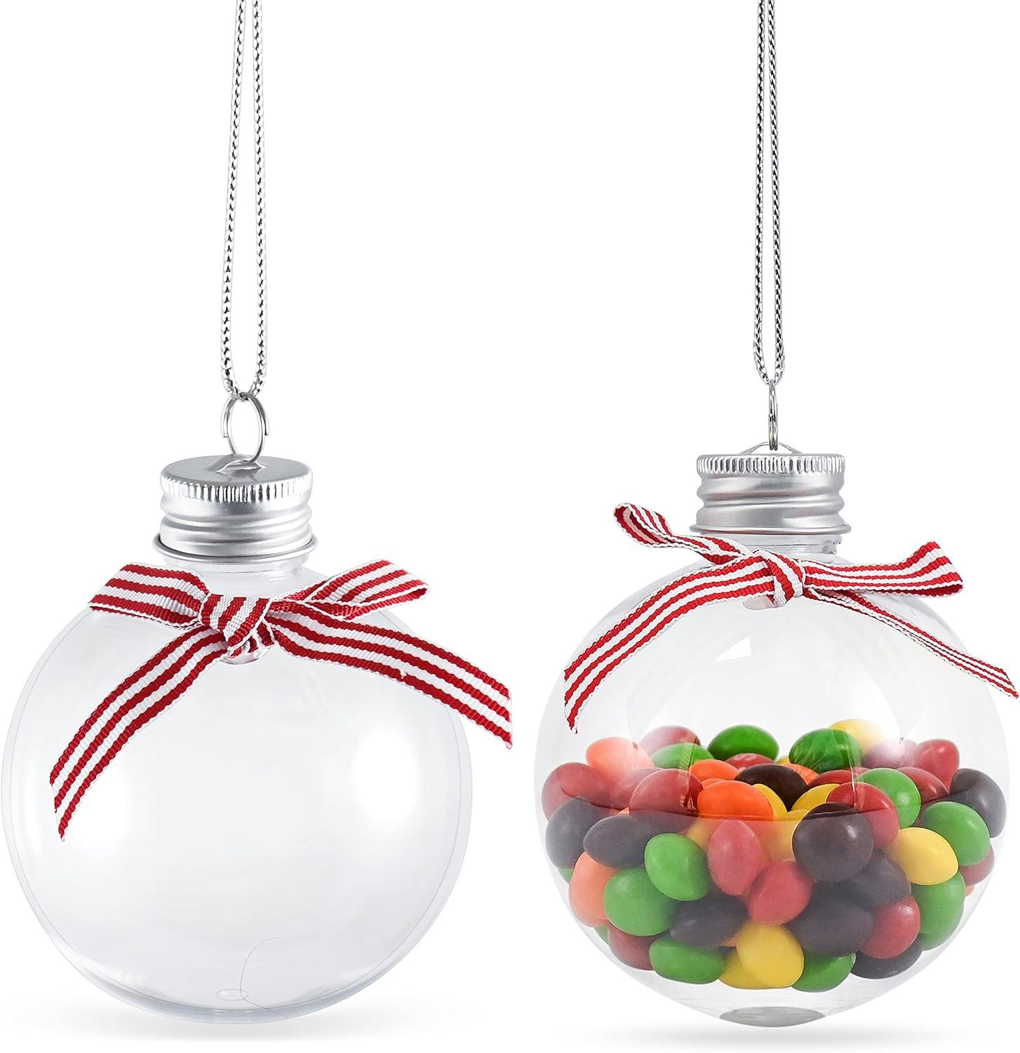 RN'Ds Clear Fillable Ornaments Balls - 24 Pack