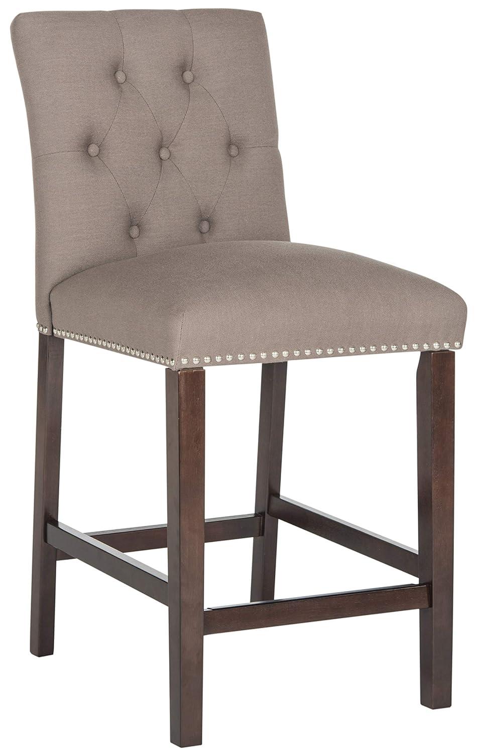 Norah Counter Stool (Set of 2) - FOX6209 - Dark Taupe - Safavieh Couture