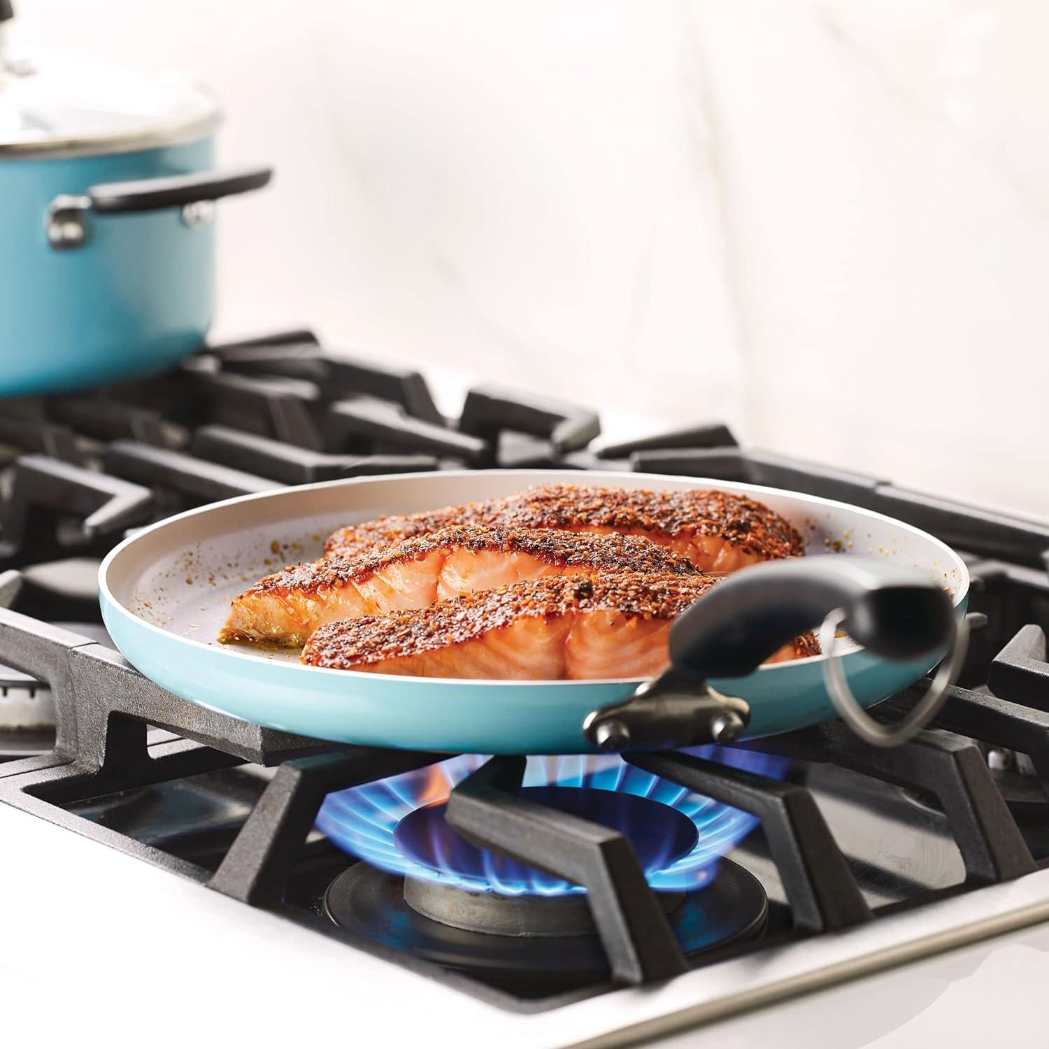 Farberware Eco Advantage 11.25" Ceramic Nonstick Griddle Aqua