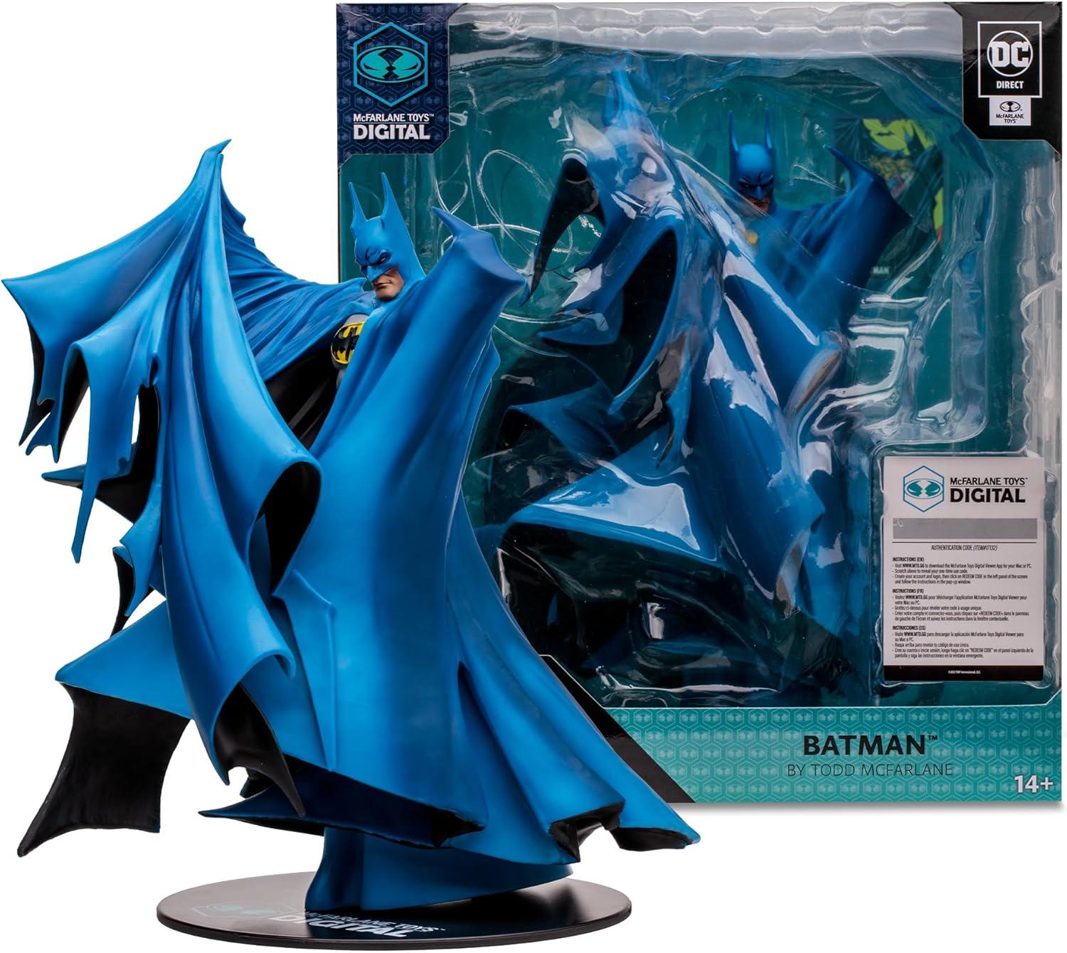 DC Direct 12 Inch Statue Figure Posed 1/8 Scale - Batman Blue Cape by Todd McFarlane Digital