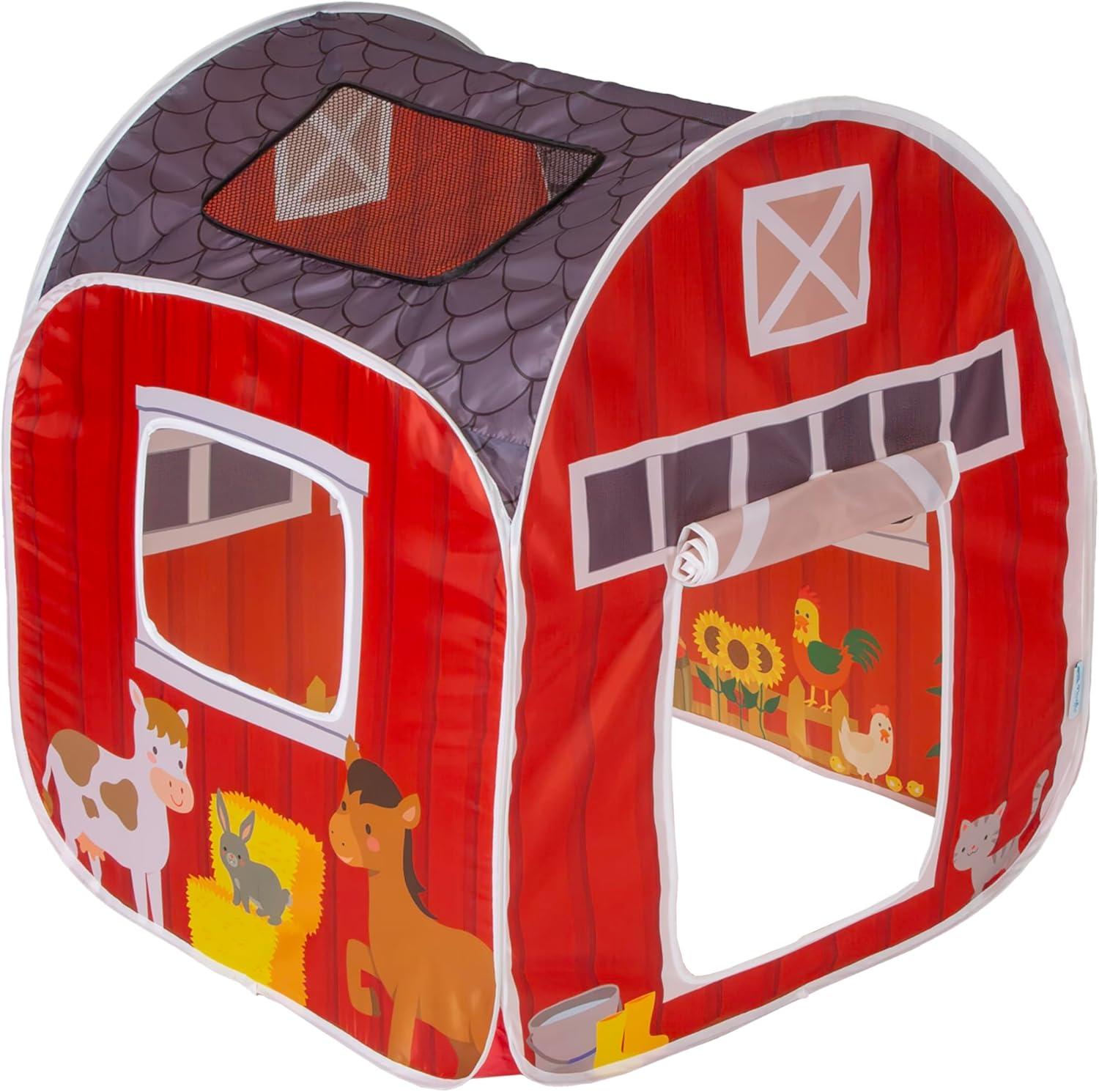 Red Farm House Pop-Up Tent with Mesh Panels