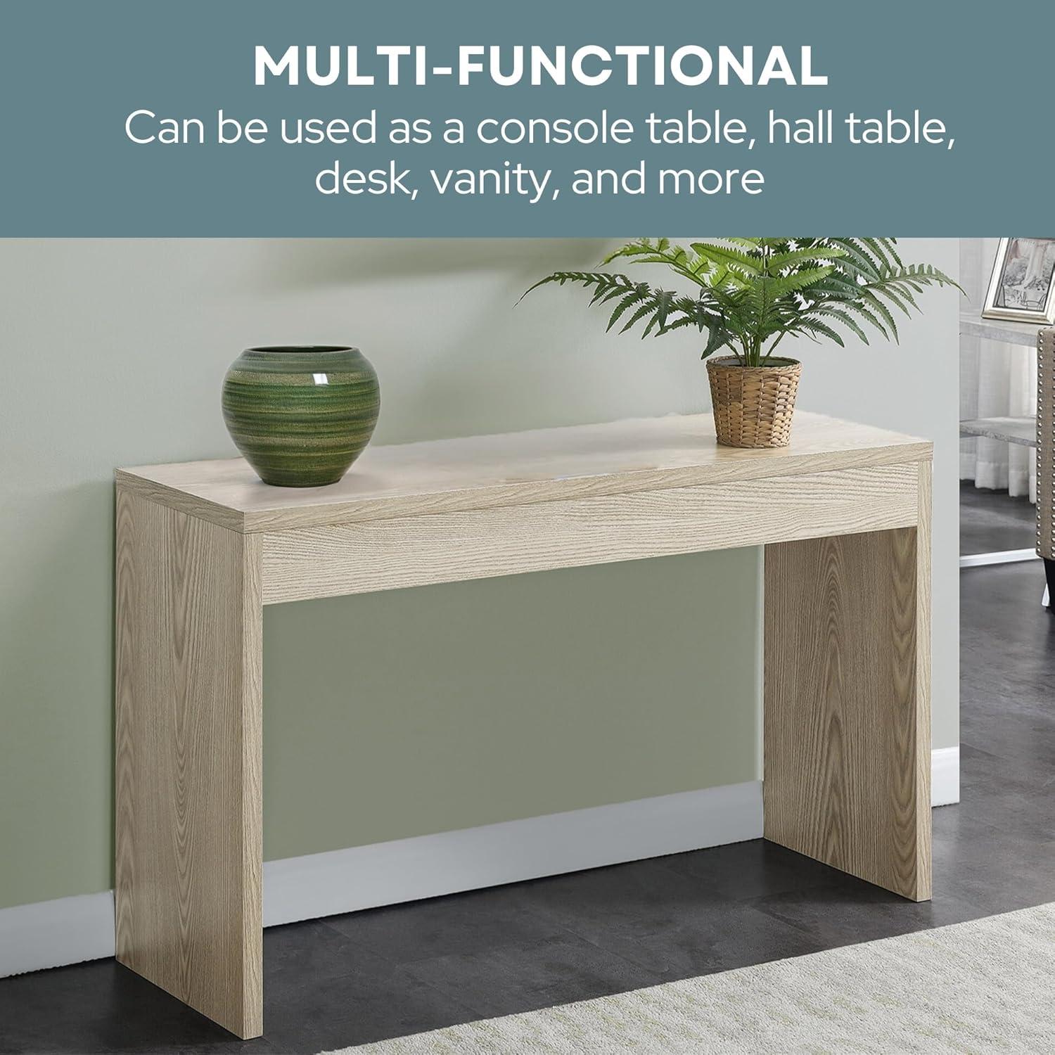 Convenience Concepts Northfield Hall Console Table/Desk, Ice White