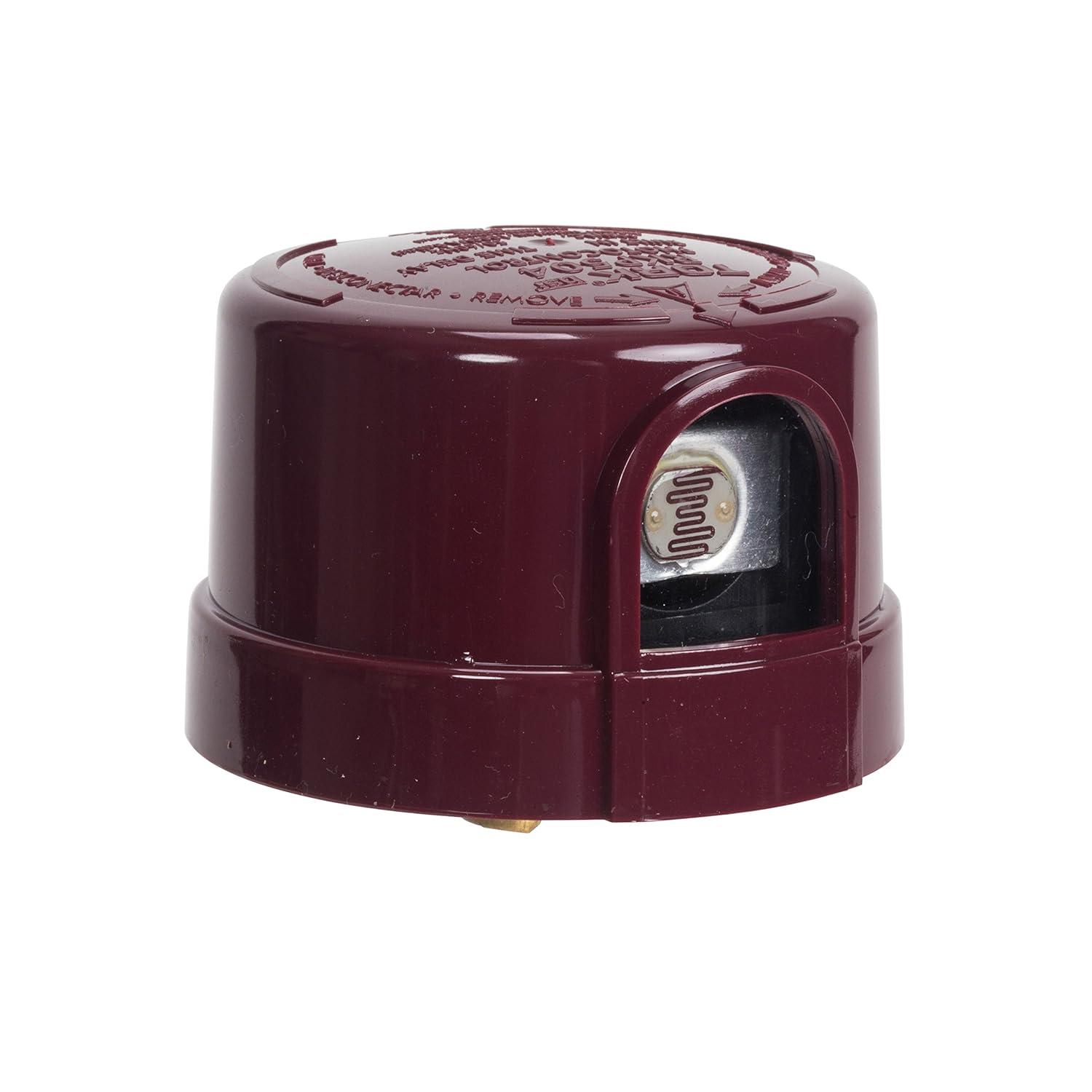 Red Twist-Lock Photocontrol for Outdoor Security Lighting