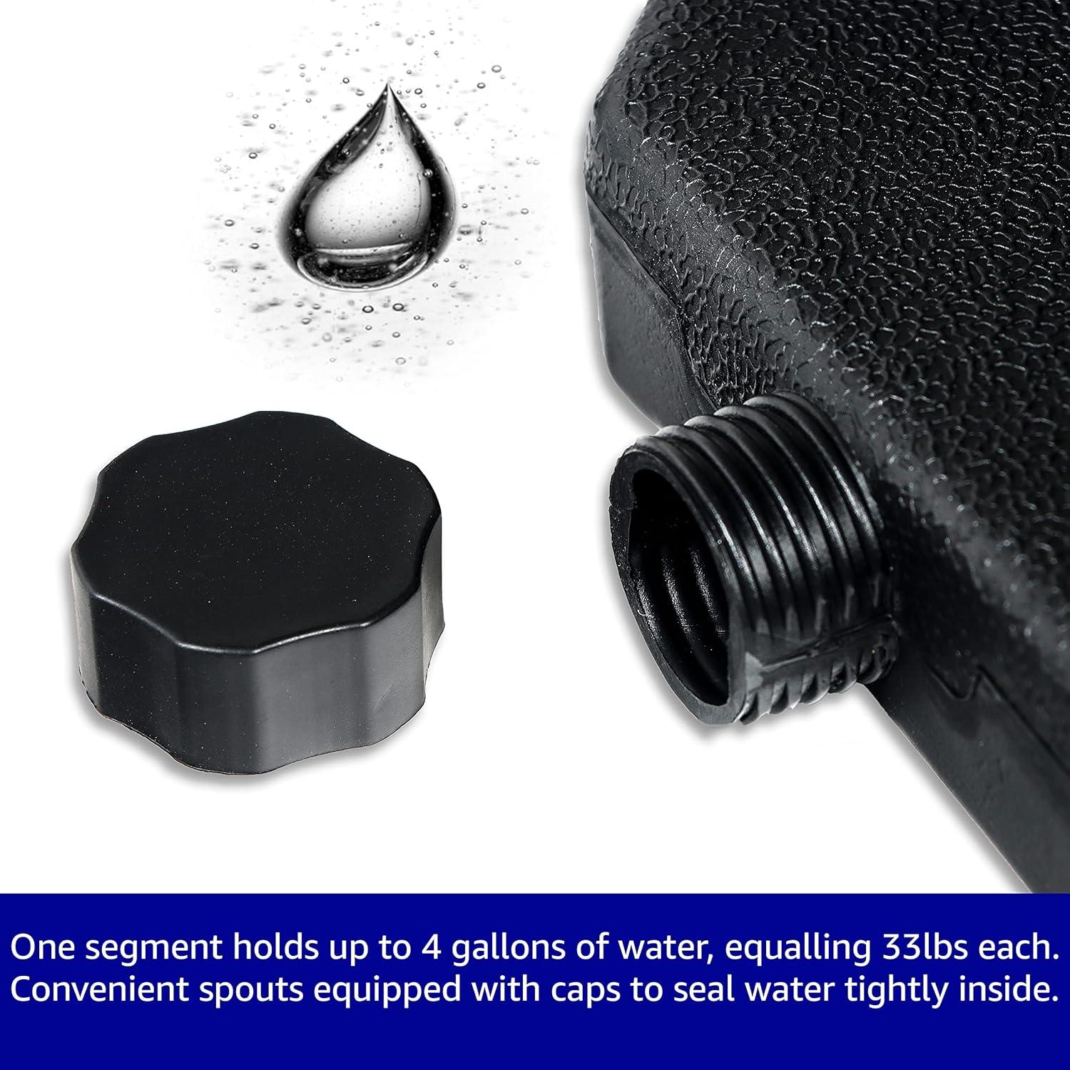 4-Piece Set Cantilever Umbrella Base Water Weights for Offset Umbrellas (Square Corner)