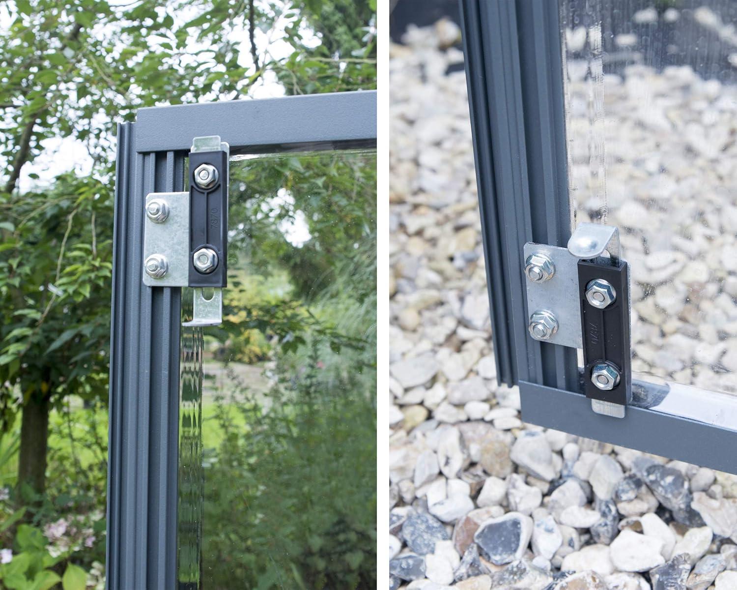 Canopia Palram - Canopia Oasis 12' x 10' Hexagonal Walk-In Hobby Polycarbonate Aluminum Frame Greenhouse Outdoor Living Structure - Gray