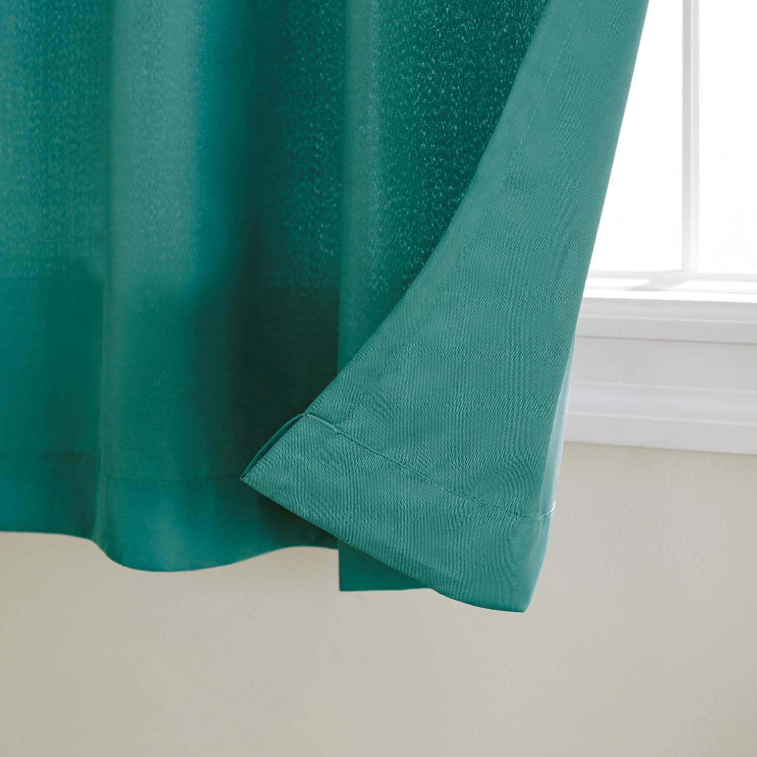 Set of 2 Indoor/Outdoor Solid Cabana Grommet Top Curtain Panels - Exclusive Home