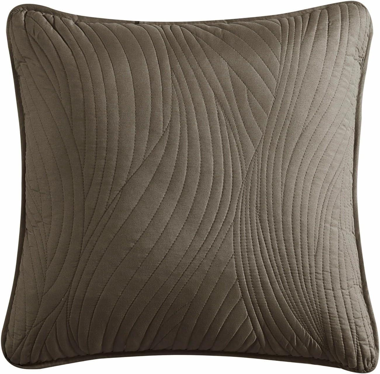 Stream Embroidered Reversible Throw Pillow