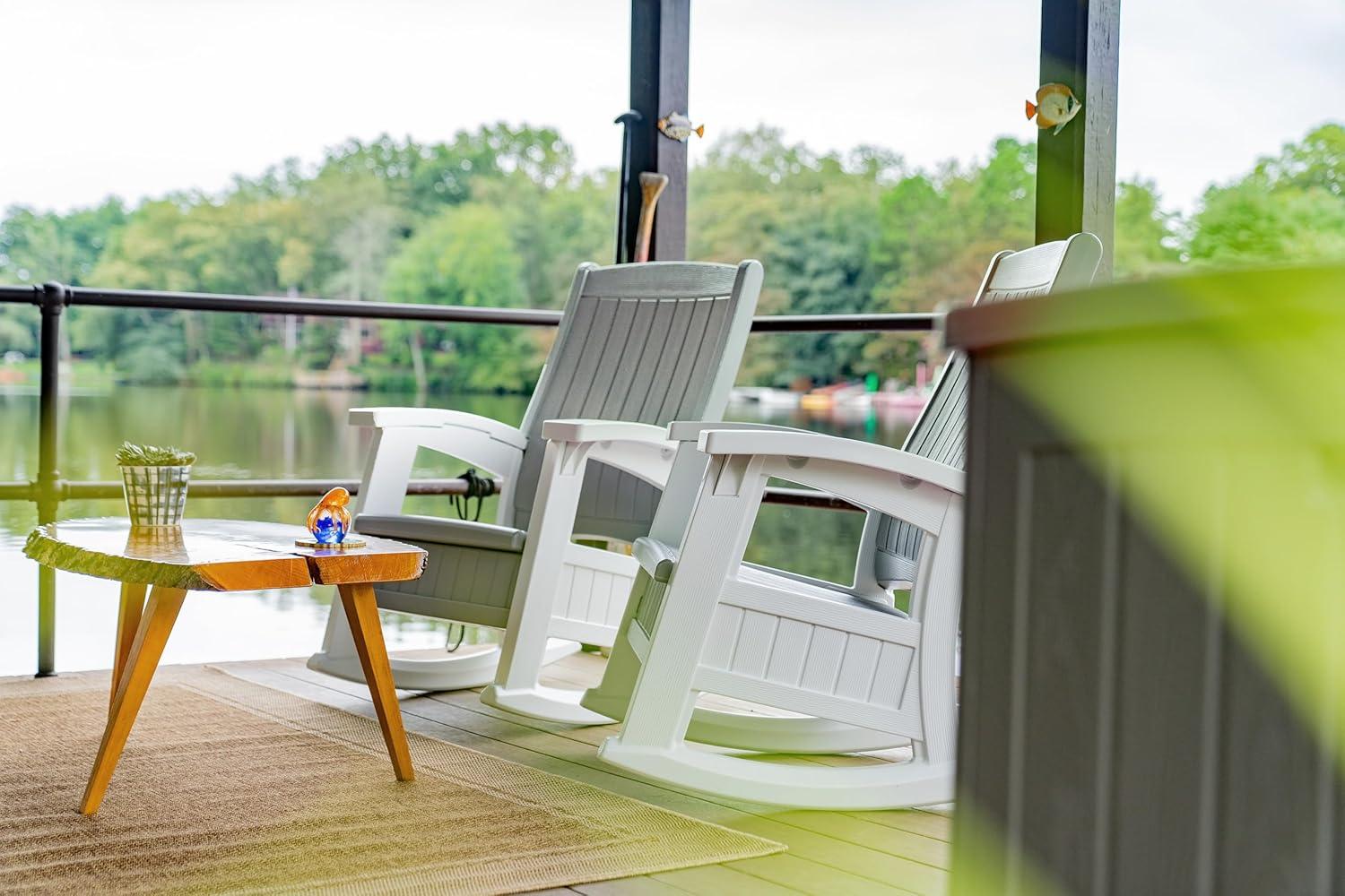 Suncast Suncast Outdoor Rocking Chair with Storage