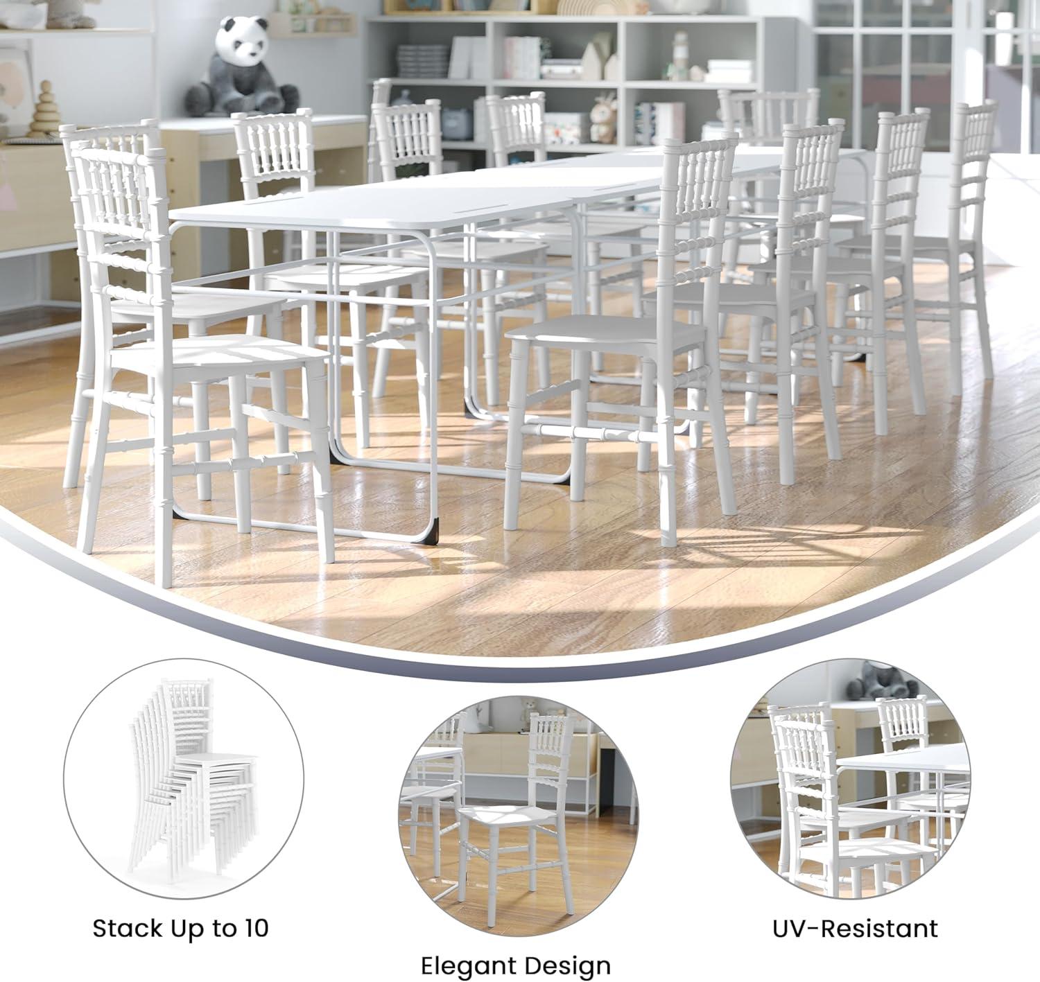 Child White Party and Event Chiavari Chair for Commercial and Residential Use