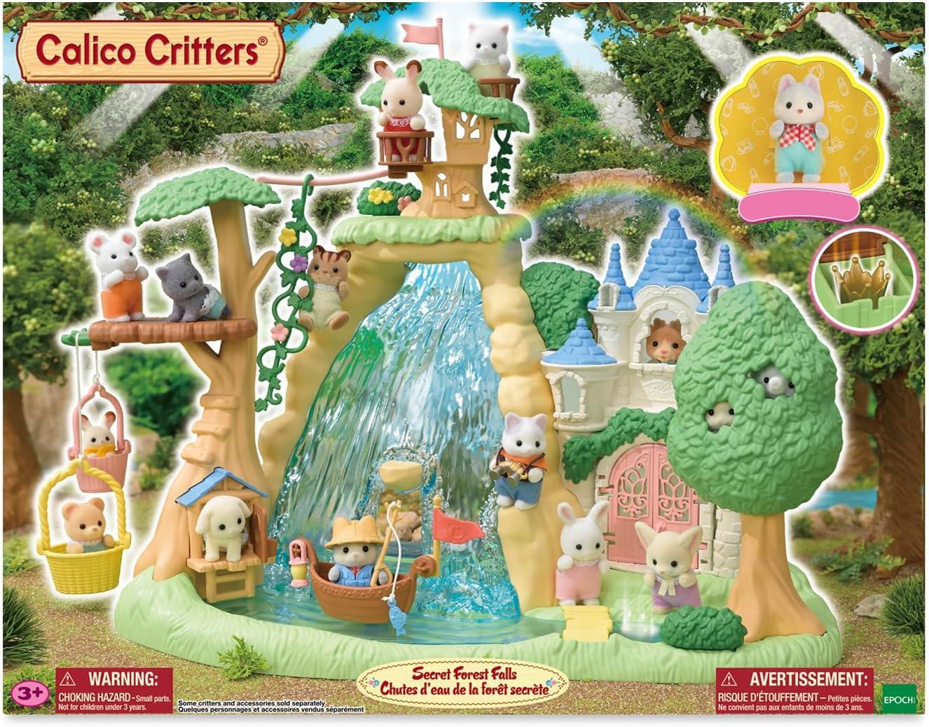 Calico Critters Secret Forest Falls, Dollhouse Playset with Figure and Accessories