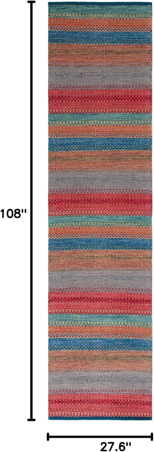 Kilim KLM475 Hand Woven Runner Rug - Blue/Red - 2'3"x9' - Safavieh.
