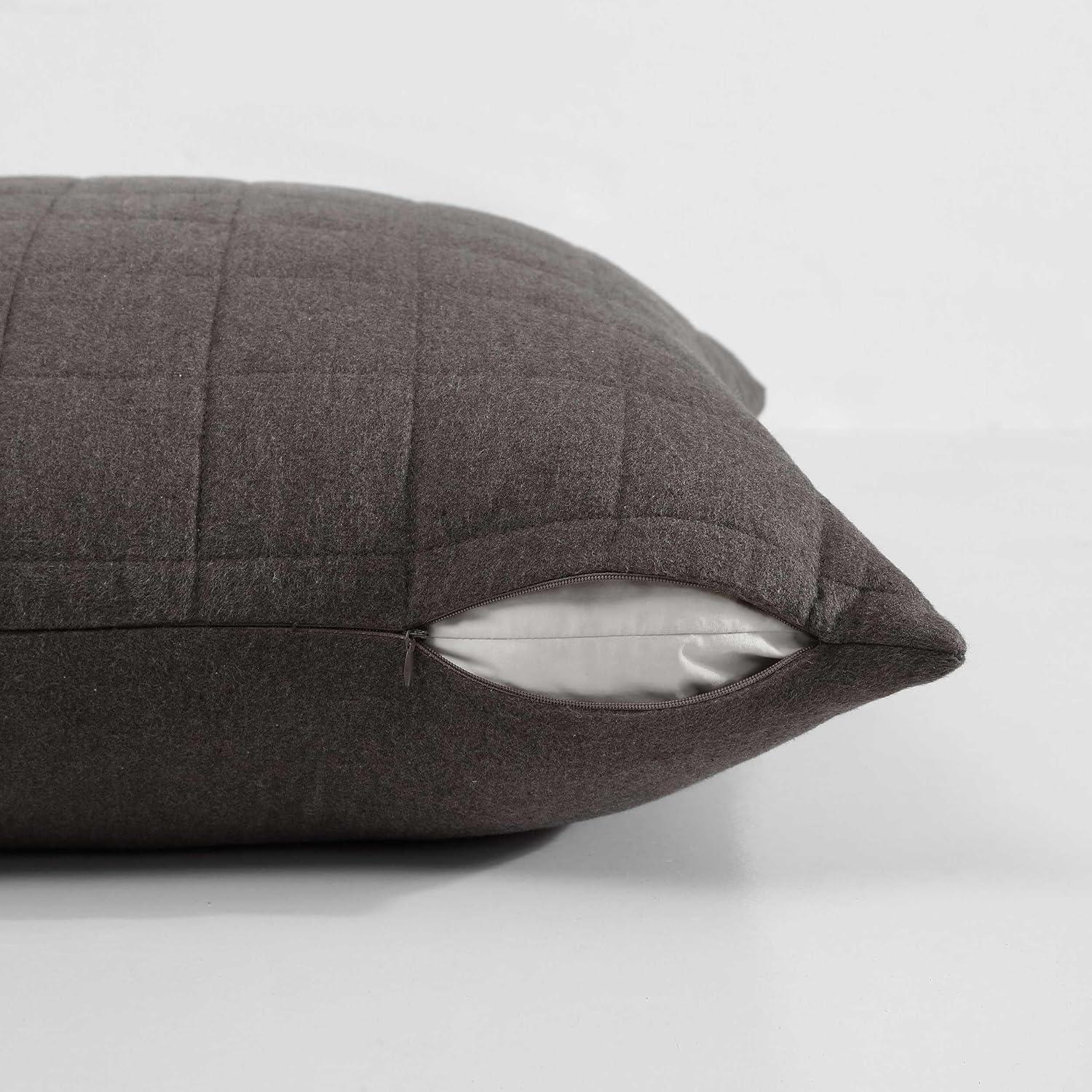Chocolate Brown Euro Sham in Super Soft Cotton Flannel