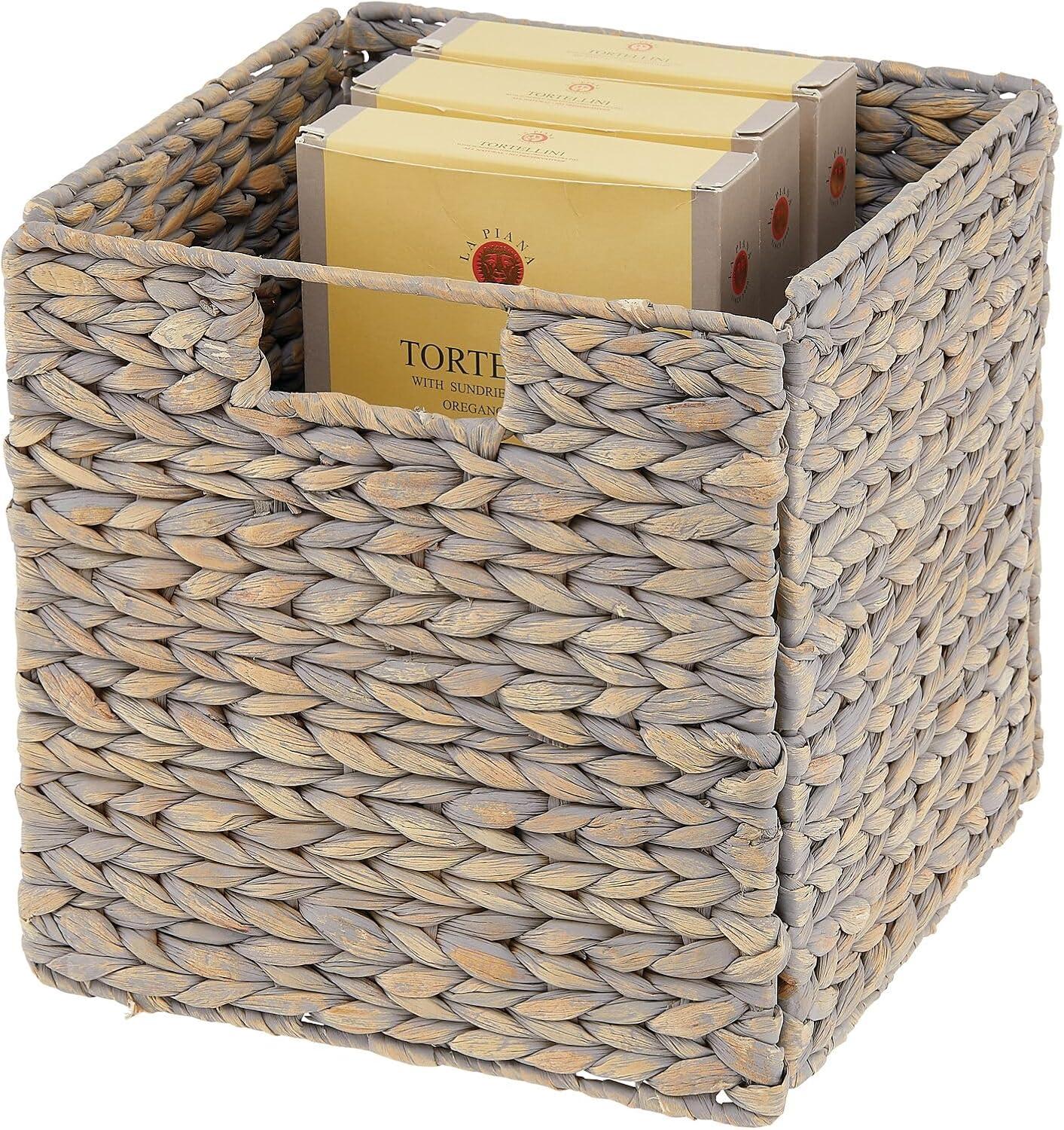 mDesign mDesign Woven Hyacinth Kitchen Storage Organizer Basket Bin