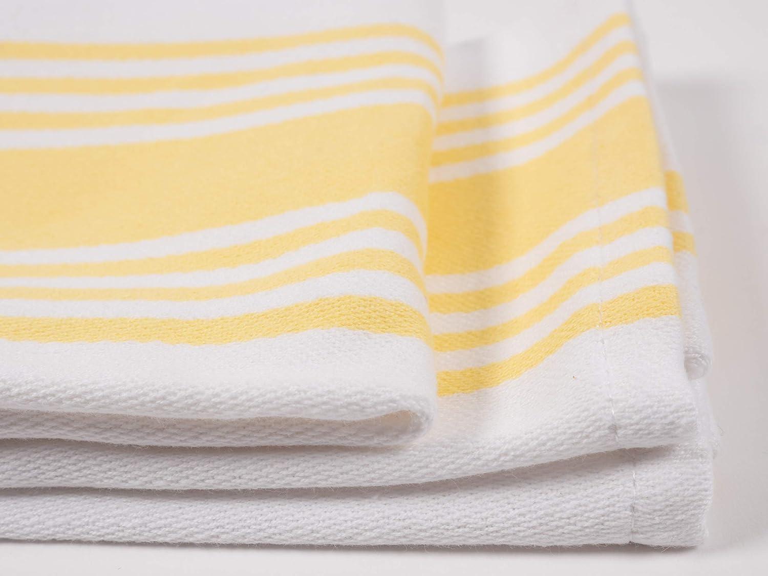 KAF Home Madison Set of 4 Absorbent, Durable and Soft Kitchen Towels | 18" x 28"  - Sunshine