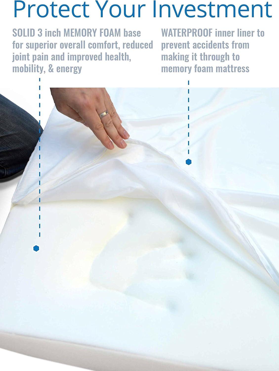 PetFusion BetterLounge Suede Orthopedic Memory Foam Dog Bed, Grey, Large