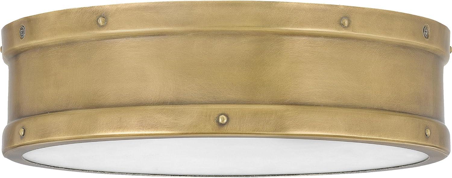 Quoizel Lighting Ahoy 1 - Light Flush Mount in  Weathered Brass