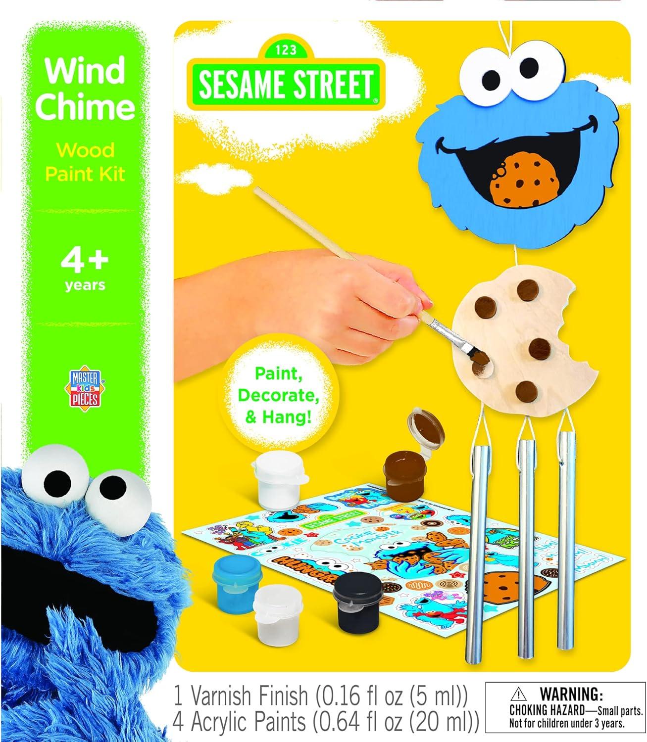 Sesame Street Cookie Monster Wood Wind Chime Paint Kit