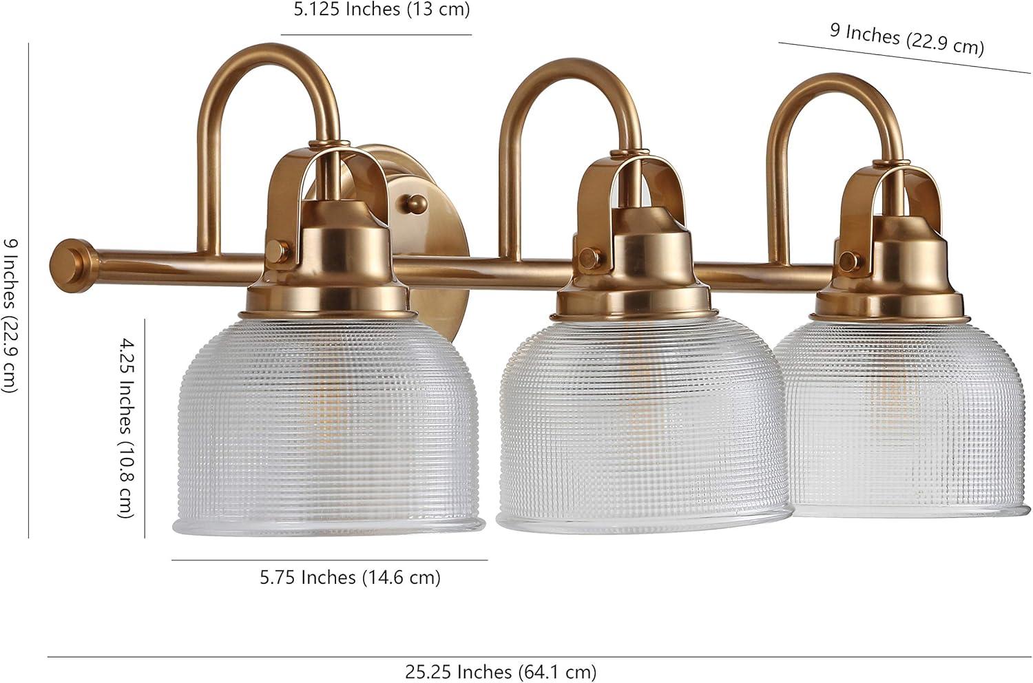 Virginia 25.25" Polished Gold Brass LED Vanity Light