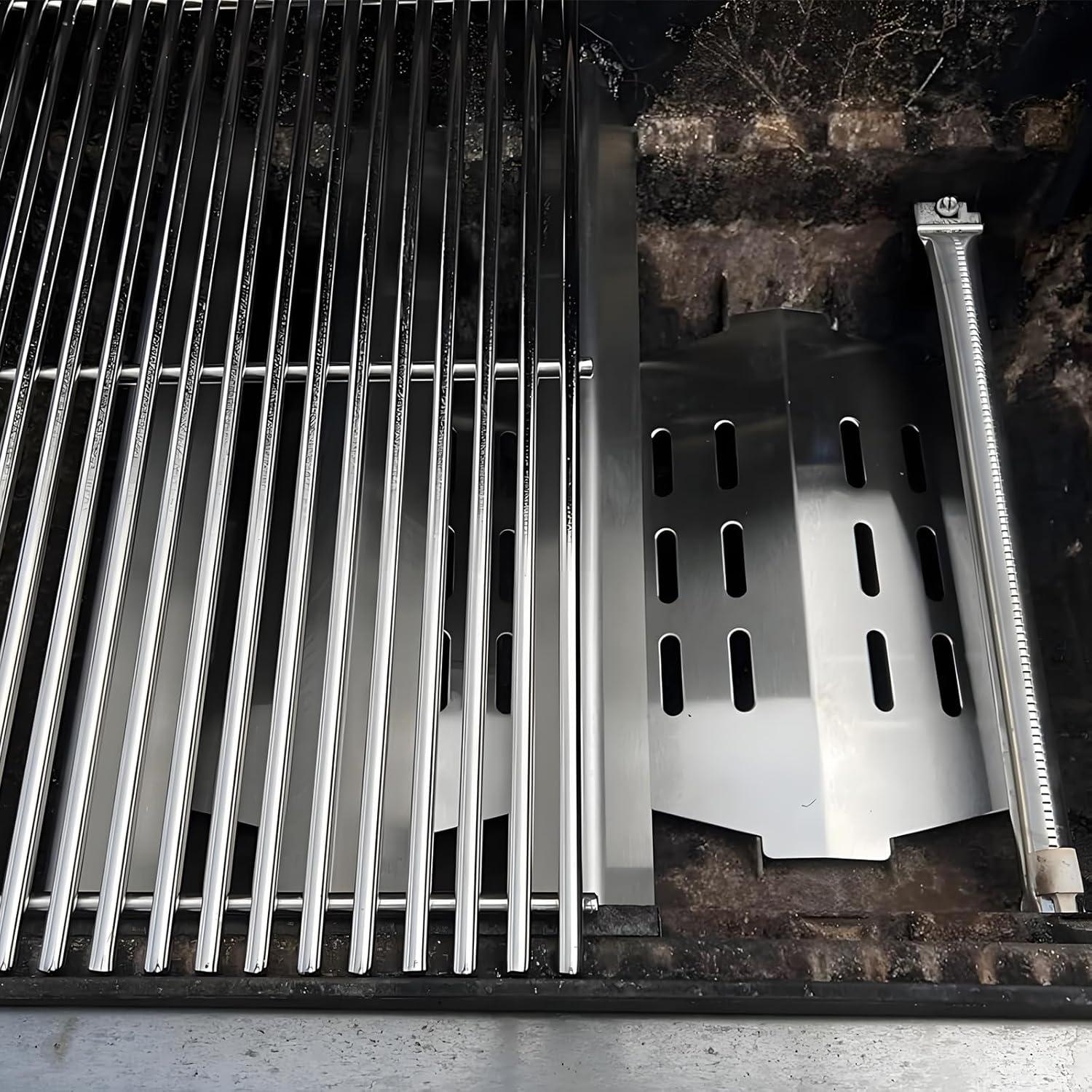 62752 7620 7622 Grill Replacement Parts for Weber Genesis E310 E320 E330 S310 S320 S330 EP310 EP320 EP330, 17.5" Flavorizer Bars, 19.5" Burner, 13 1/4" Heat Deflectors