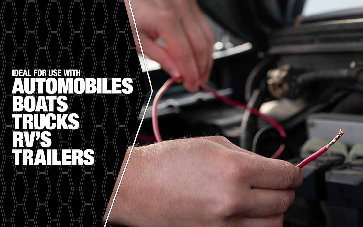 Southwire 55667423 Primary Wire 18-Gauge Bulk Spool, 100-Feet, Red