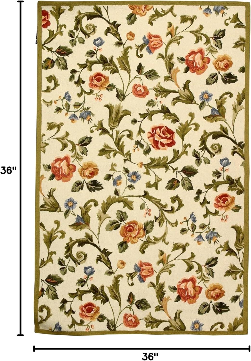 Chelsea HK310 Handmade Area Rug - 3' Round - Ivory - Safavieh