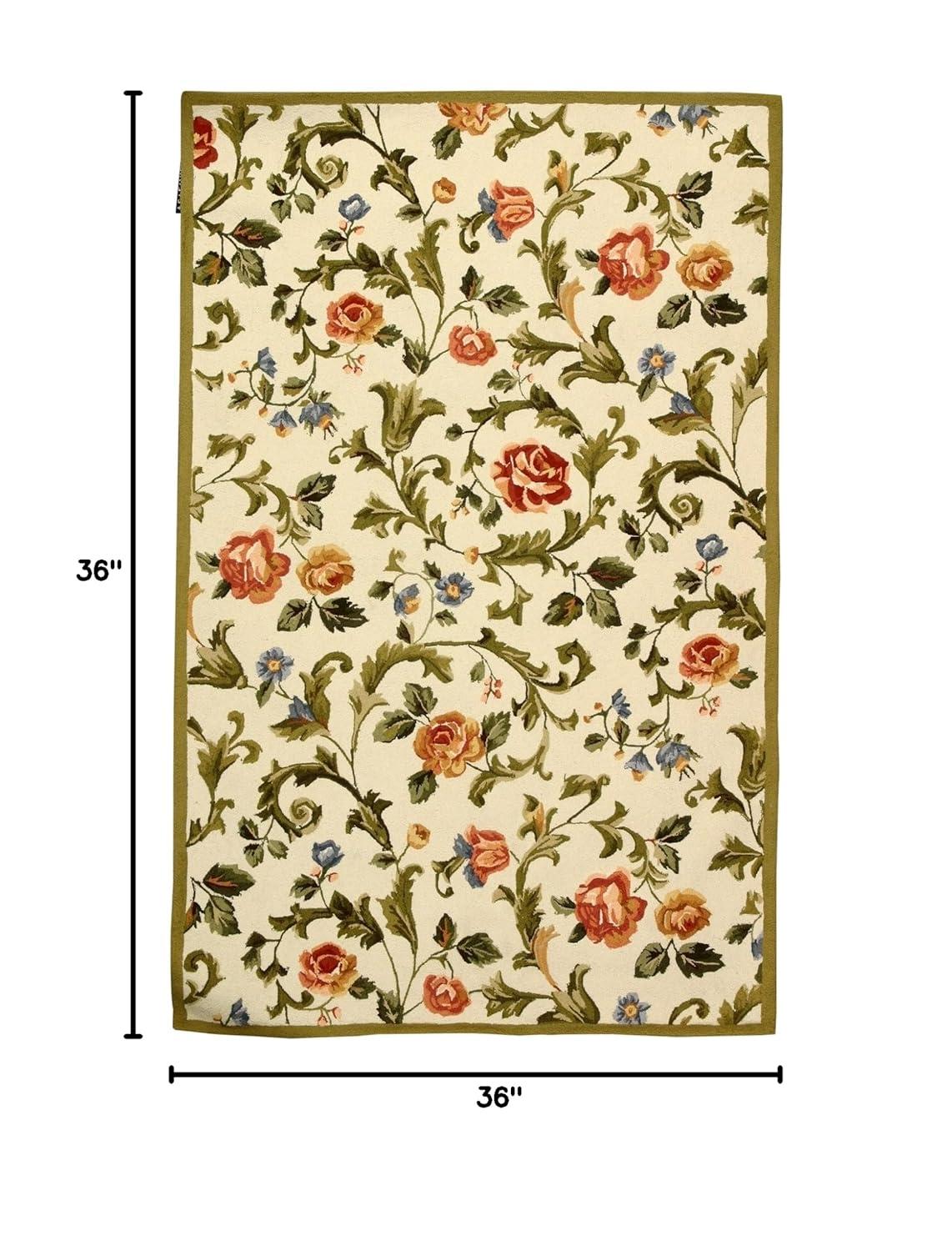 Chelsea HK310 Handmade Area Rug - 3' Round - Ivory - Safavieh