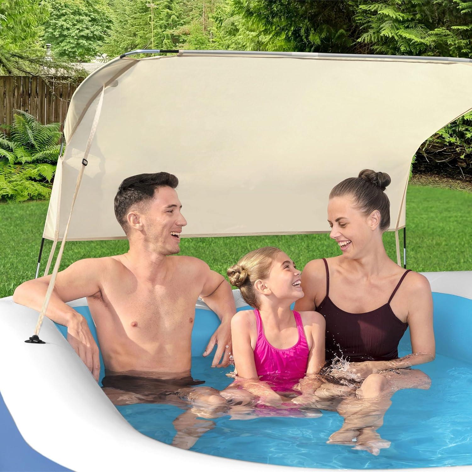 Bestway Plastic Rectangle Inflatable Pool 55'' H x 70'' W x 100'' L