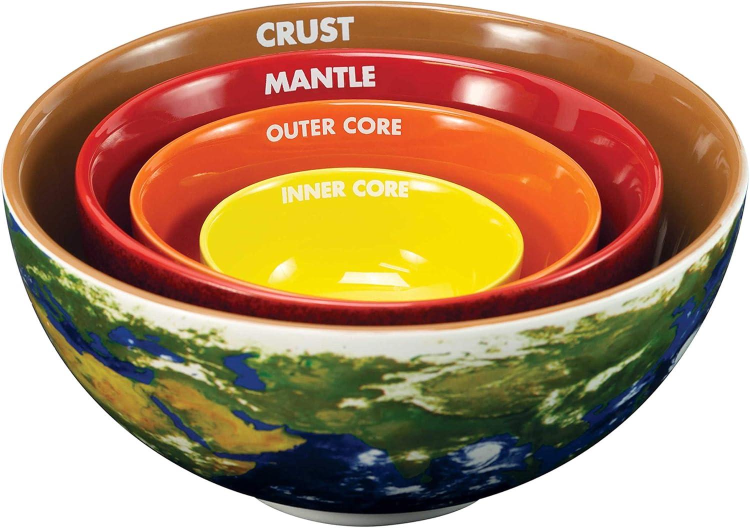 Crowded Coop, LLC Earth Cross Section Nesting Bowls Set of 4