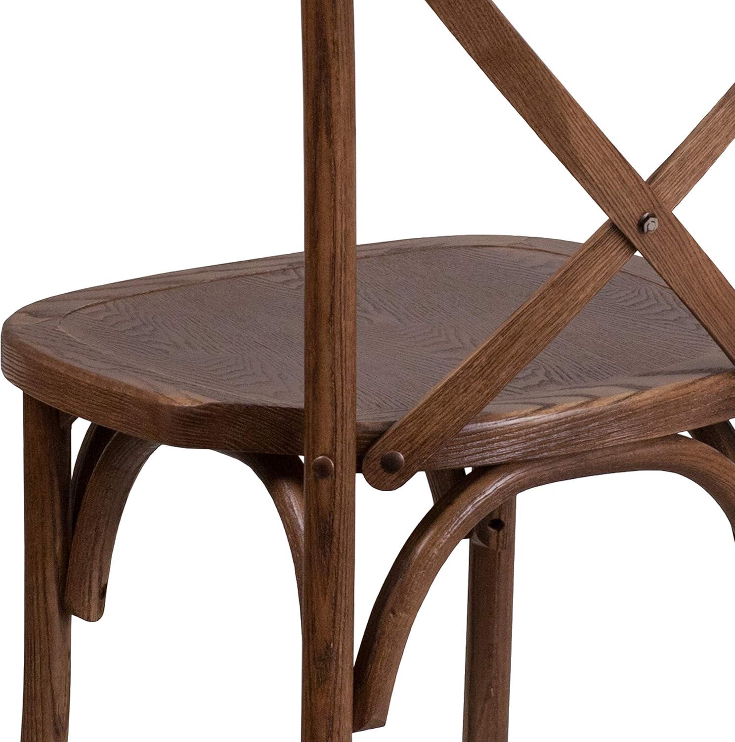 Emma and Oliver Stackable Wood Cross Back Dining Chair