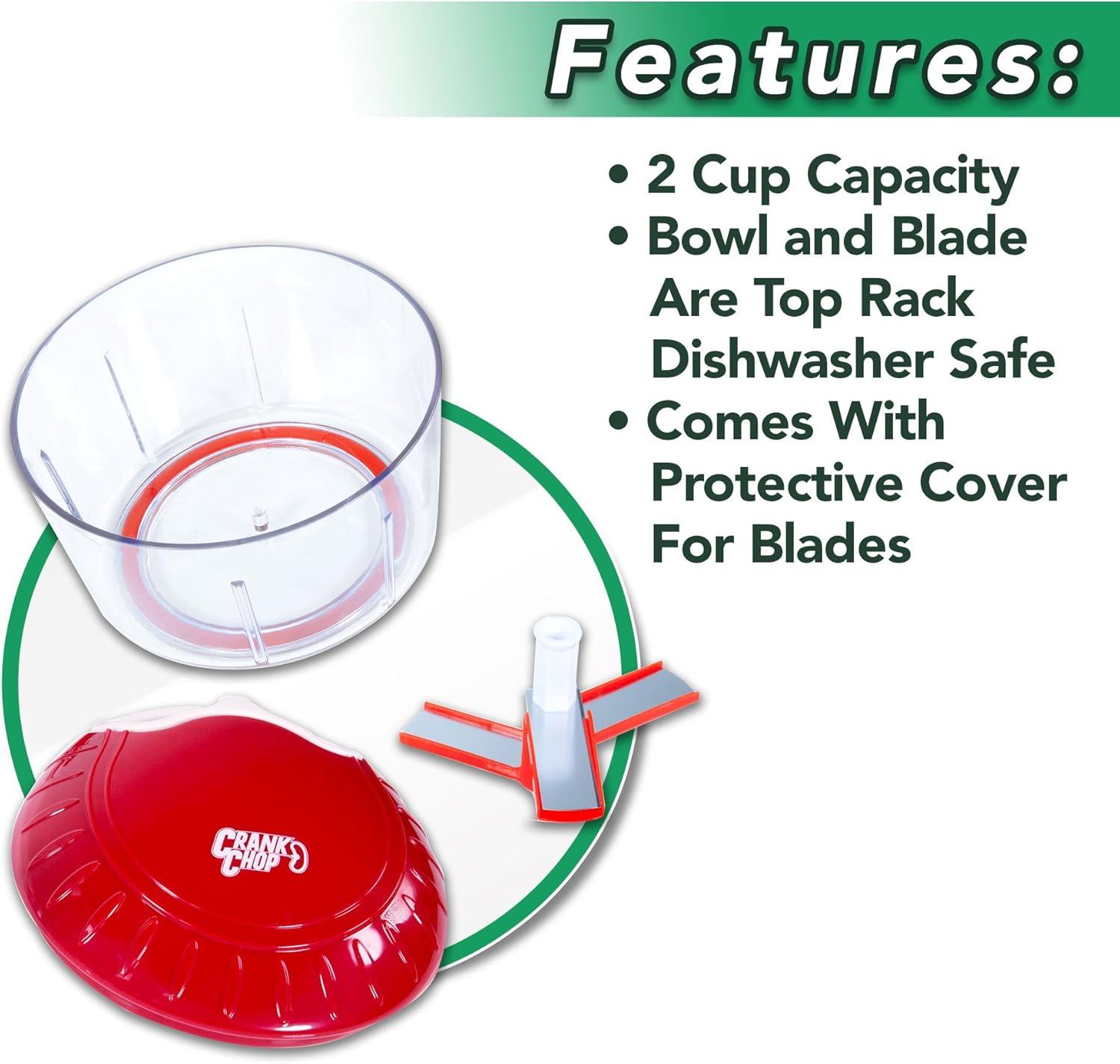 The Crank Chop Food Chopper and Processor XL, The Best Vegetable Chopper for Homemade Salsa and Dicing Ingredients Perfectly