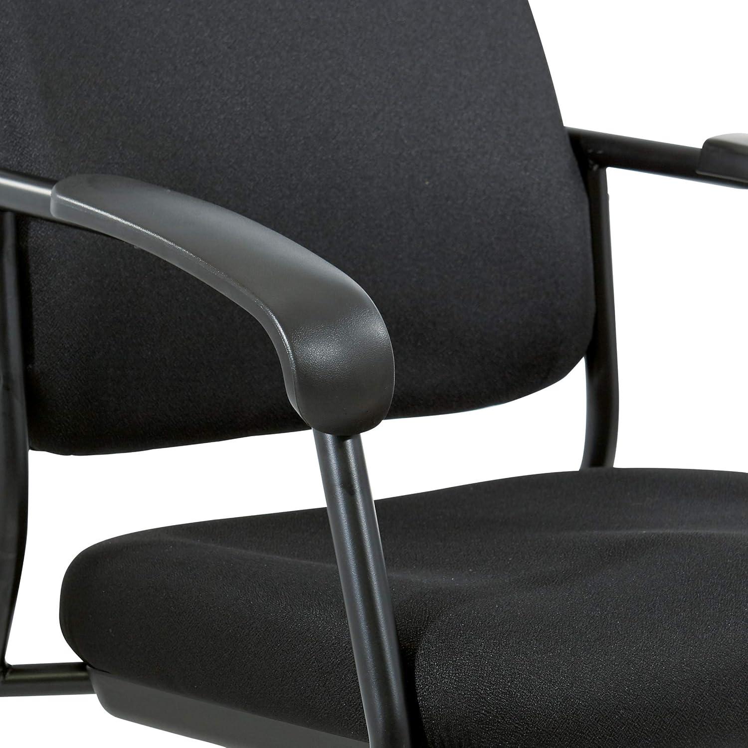 Office Star Products Visitor’s Chair Black Frame Padded Arms