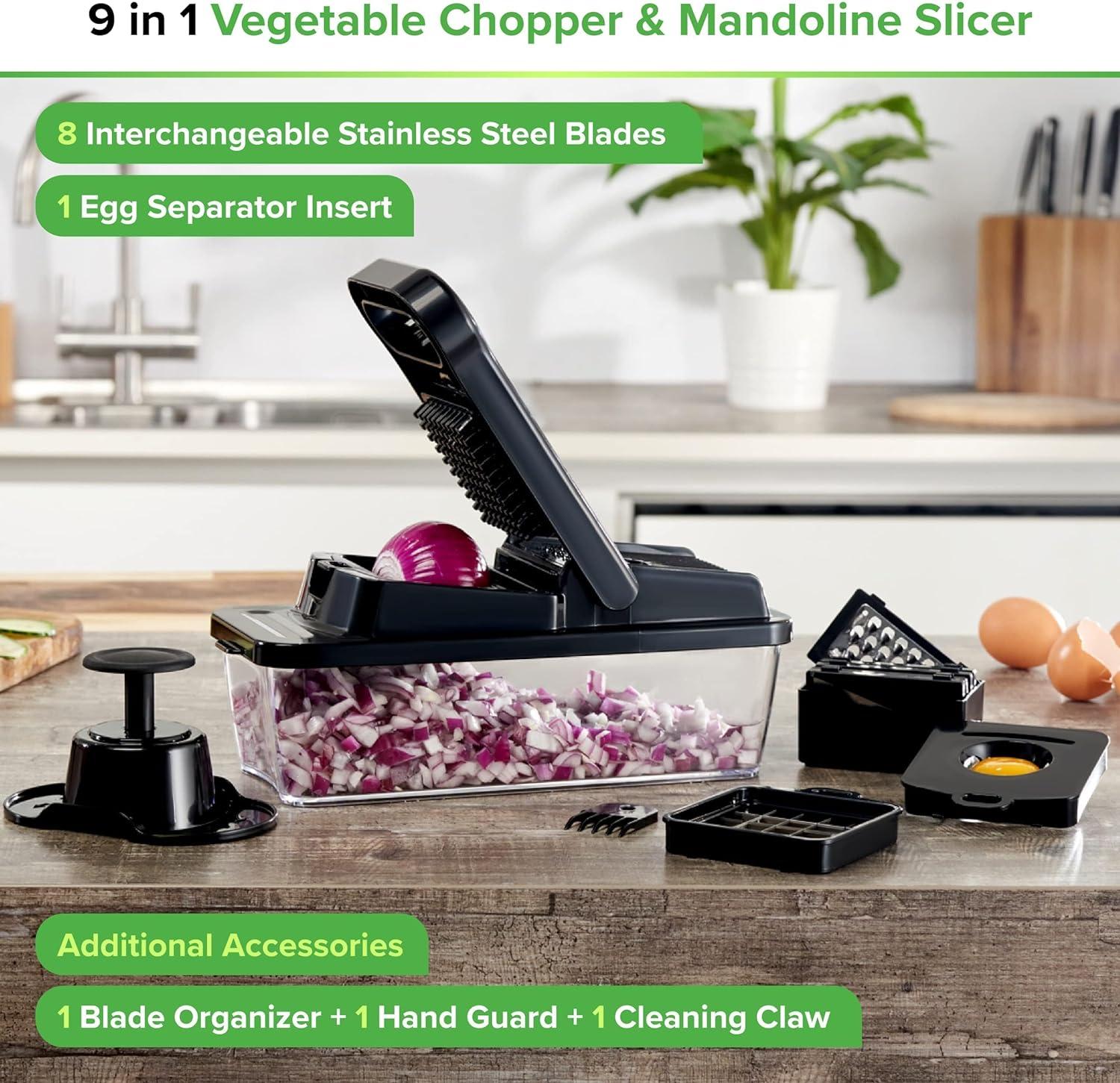 Prep Naturals 12-in-1 Vegetable Chopper with Container - Mandoline & Onion Chopper