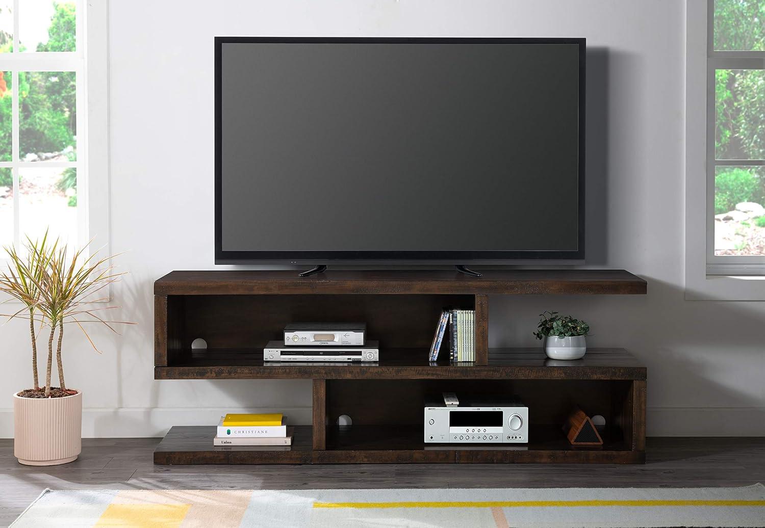 Lexington 70" Solid Wood TV Stand Dark Mocha Brown - Martin Svensson Home