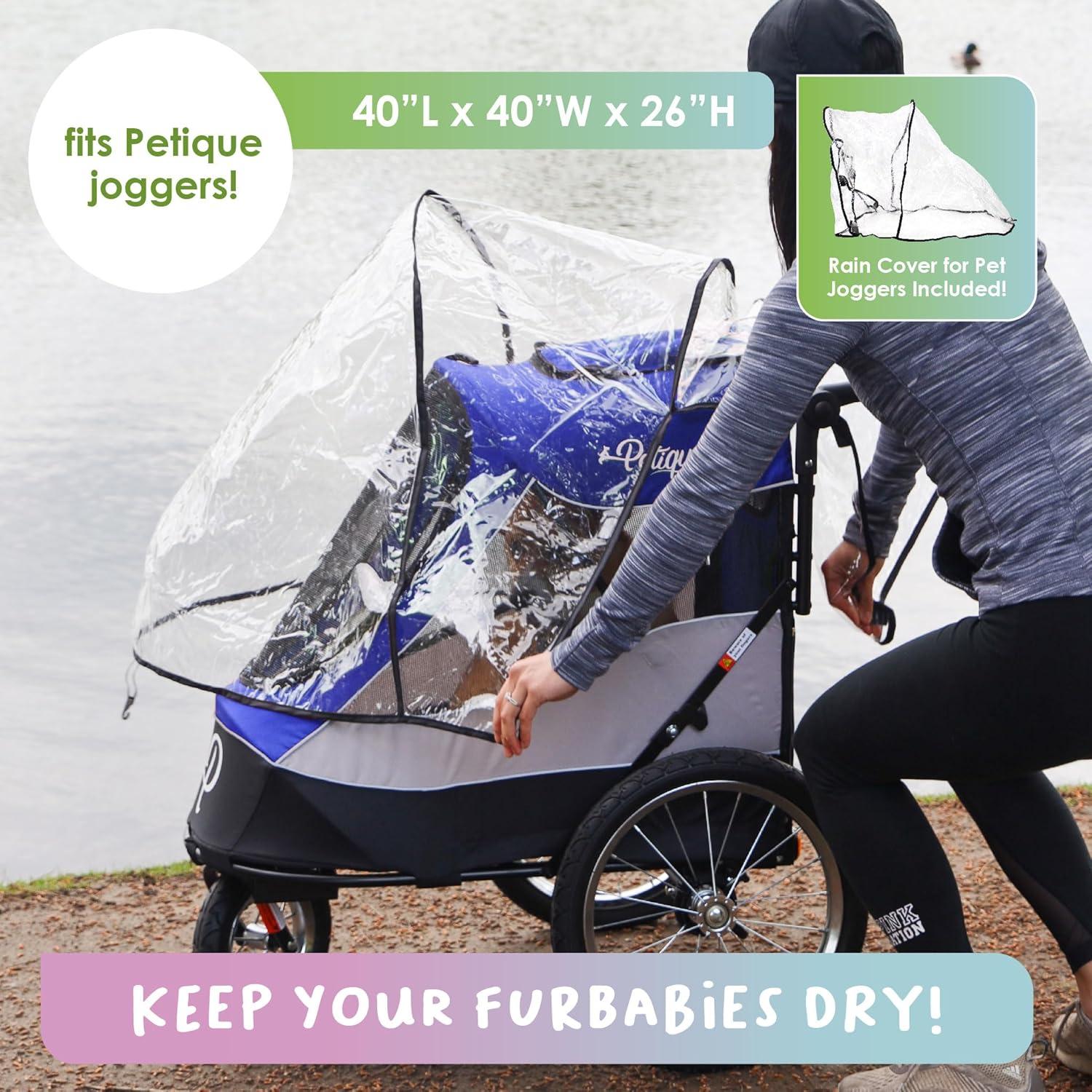 Petique Trailblazer Jogger, Dog Cart for Medium Size Pets, Ventilated Pet Stroller for Cats & Dogs