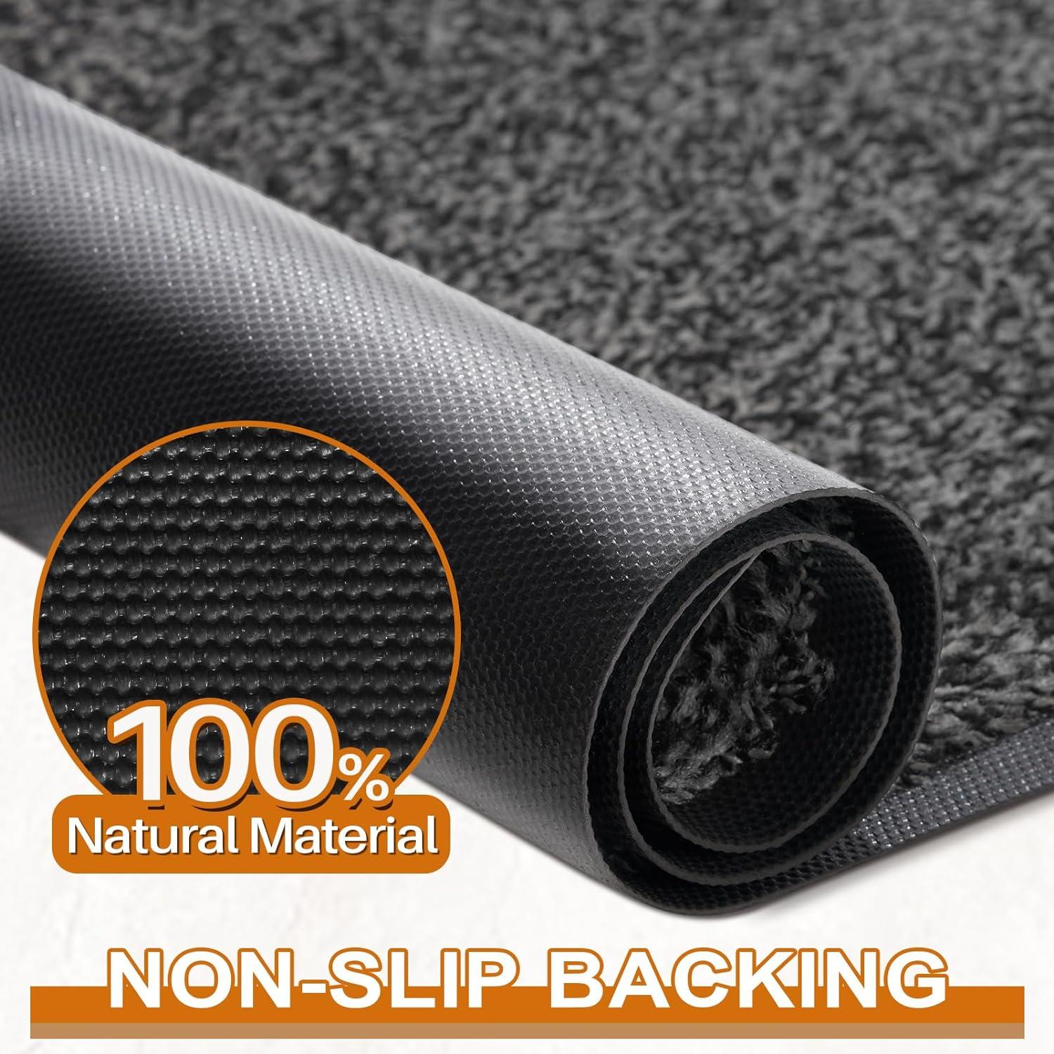 Gray and Black Polypropylene Outdoor Dirt Trapper Mat