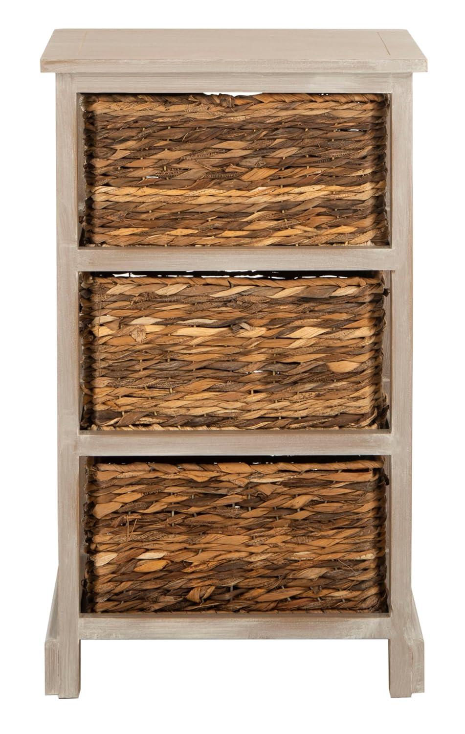 Halle Storage Side Table - AMH5738 - White Wash - Safavieh Couture