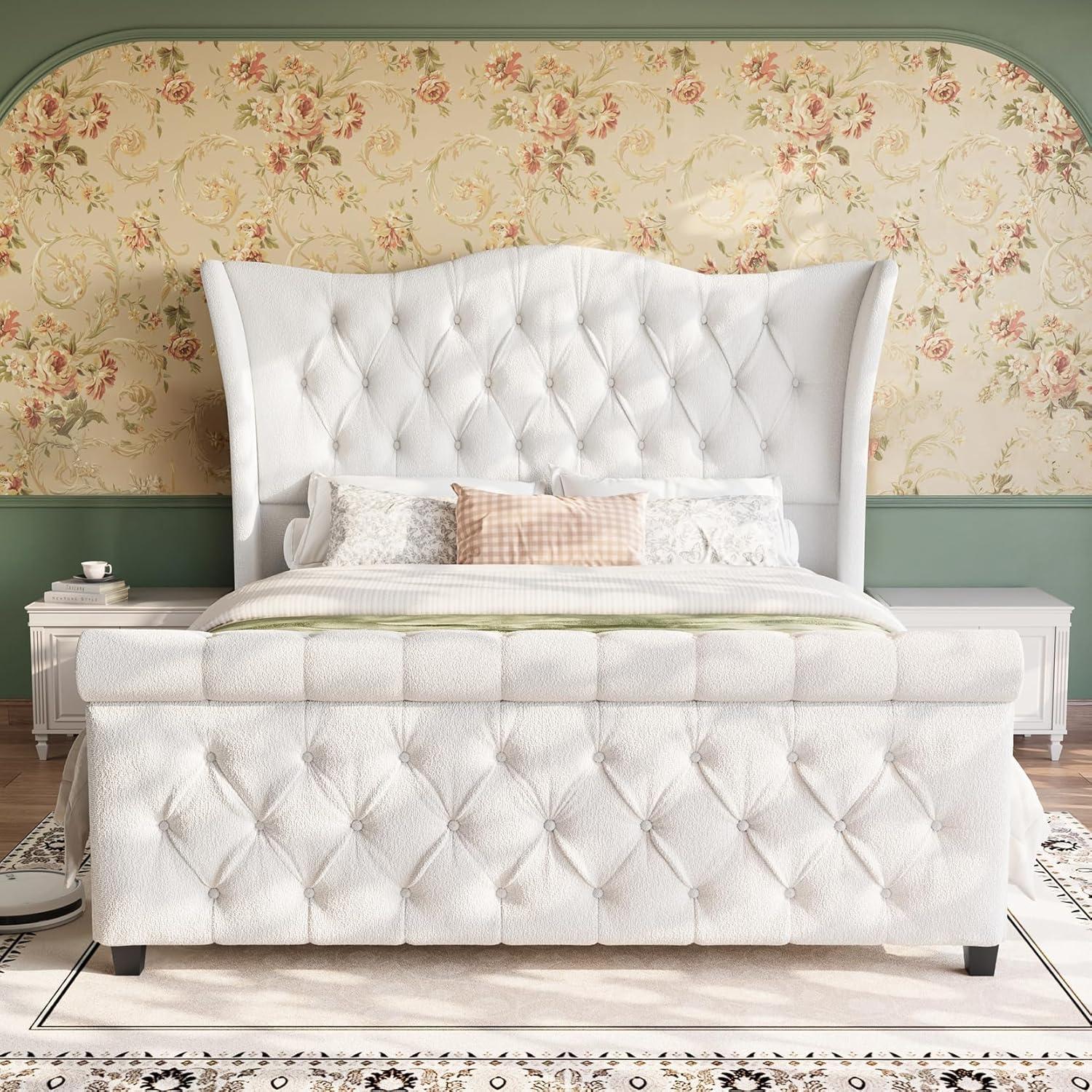 Amolife Base de Cama con Plataforma Tapizada Tamaño Queen con 3 Cajones de Almacenamiento, Gris Oscuro