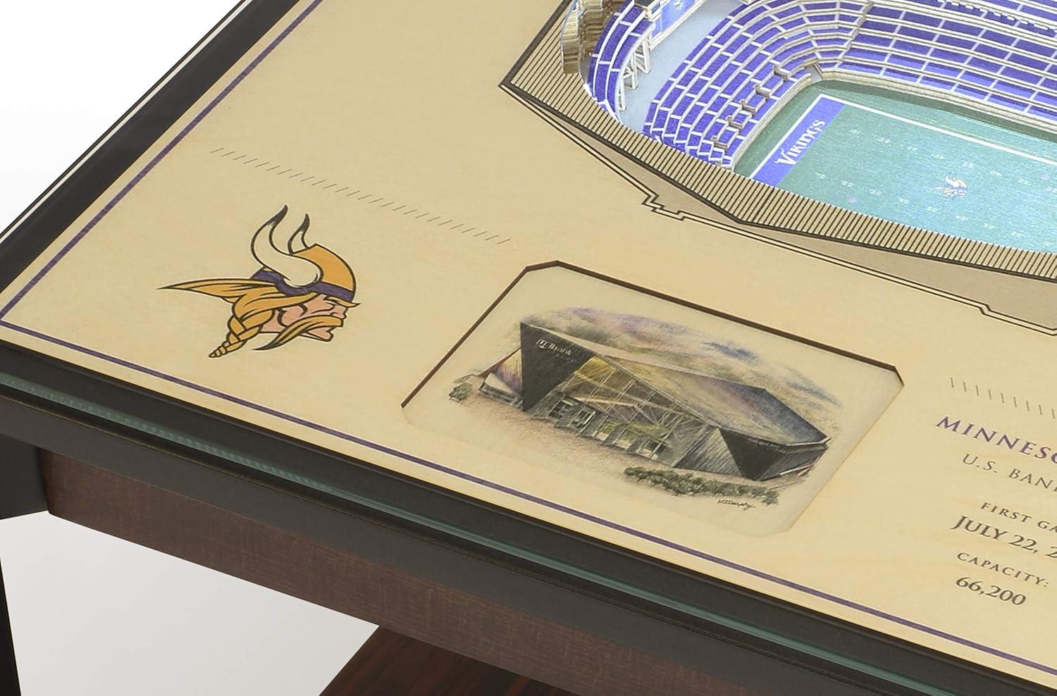 NFL Minnesota Vikings 25-Layer StadiumViews Lighted End Table